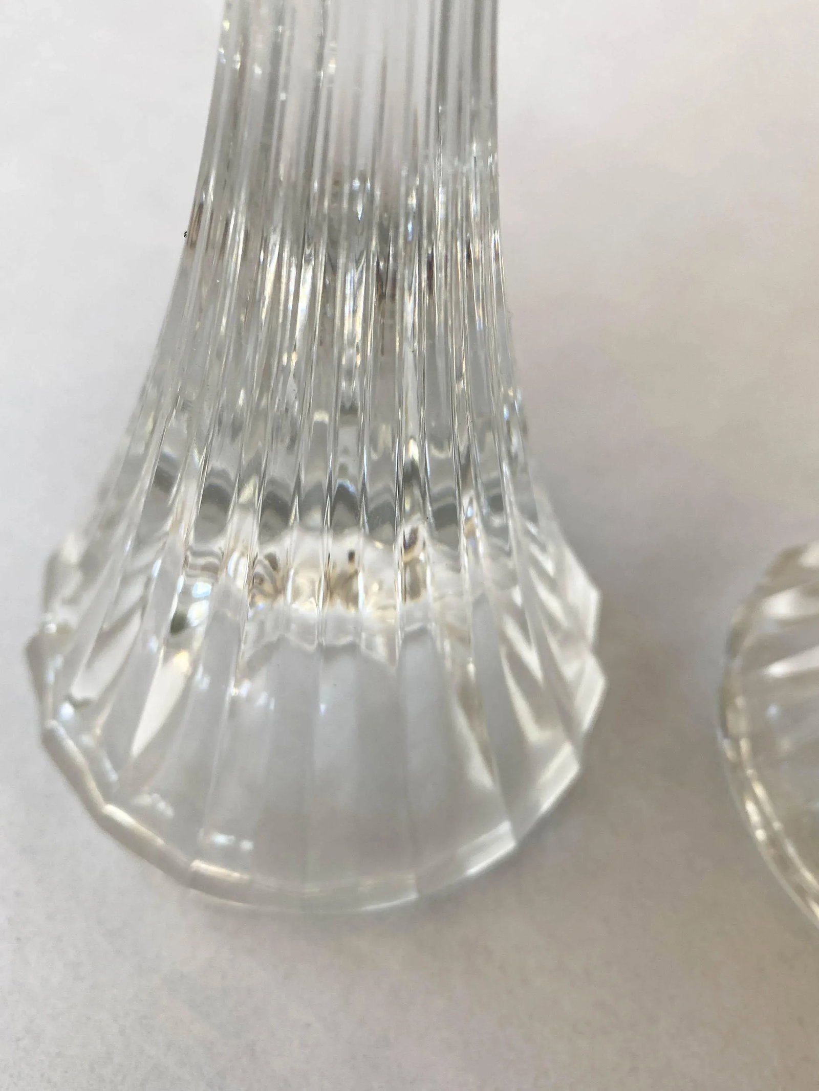 1950s Vintage Crystal Candlesticks - a Pair - 4