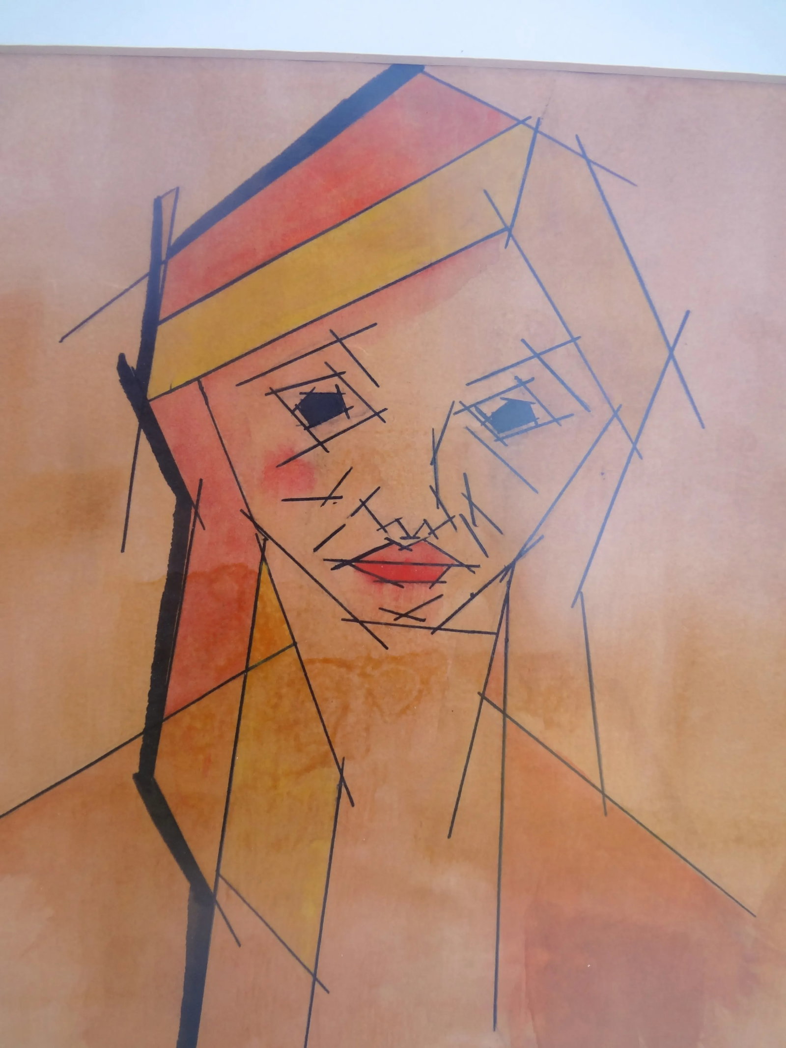 Framed Cubist Portrait - 2
