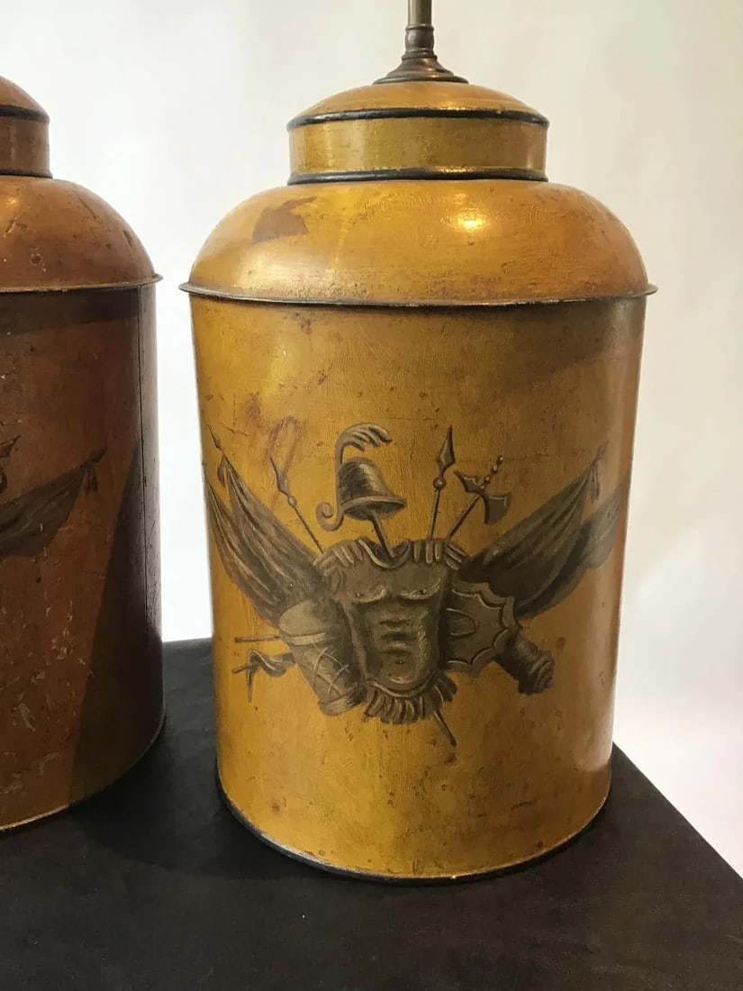 1940s Classical Tole Lamps - A Pair - 6