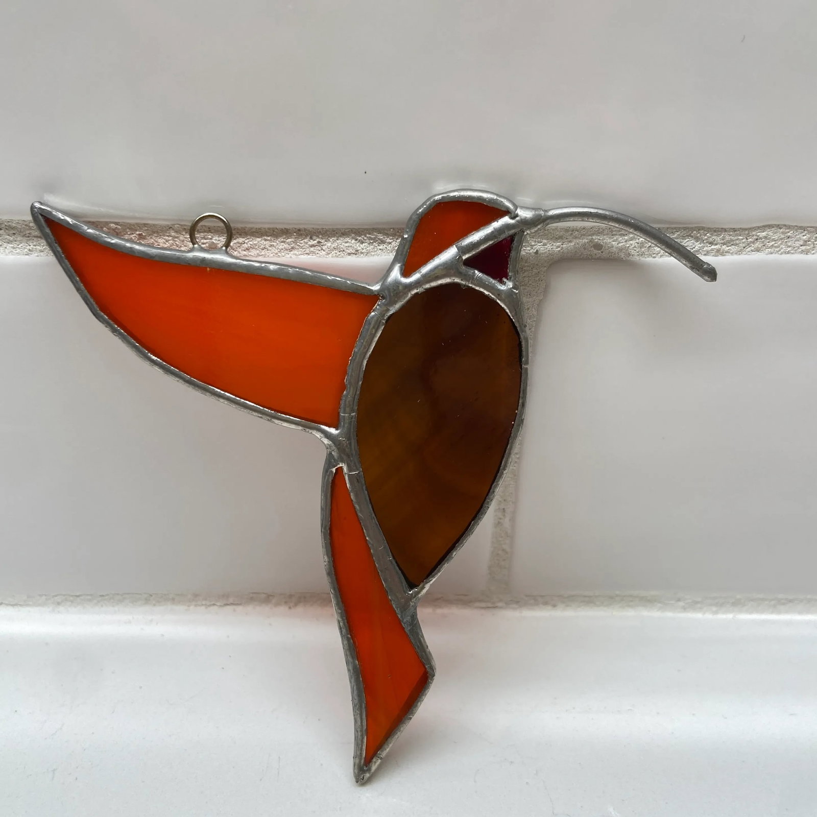 Vintage Hummingbird Stained Glass - 2
