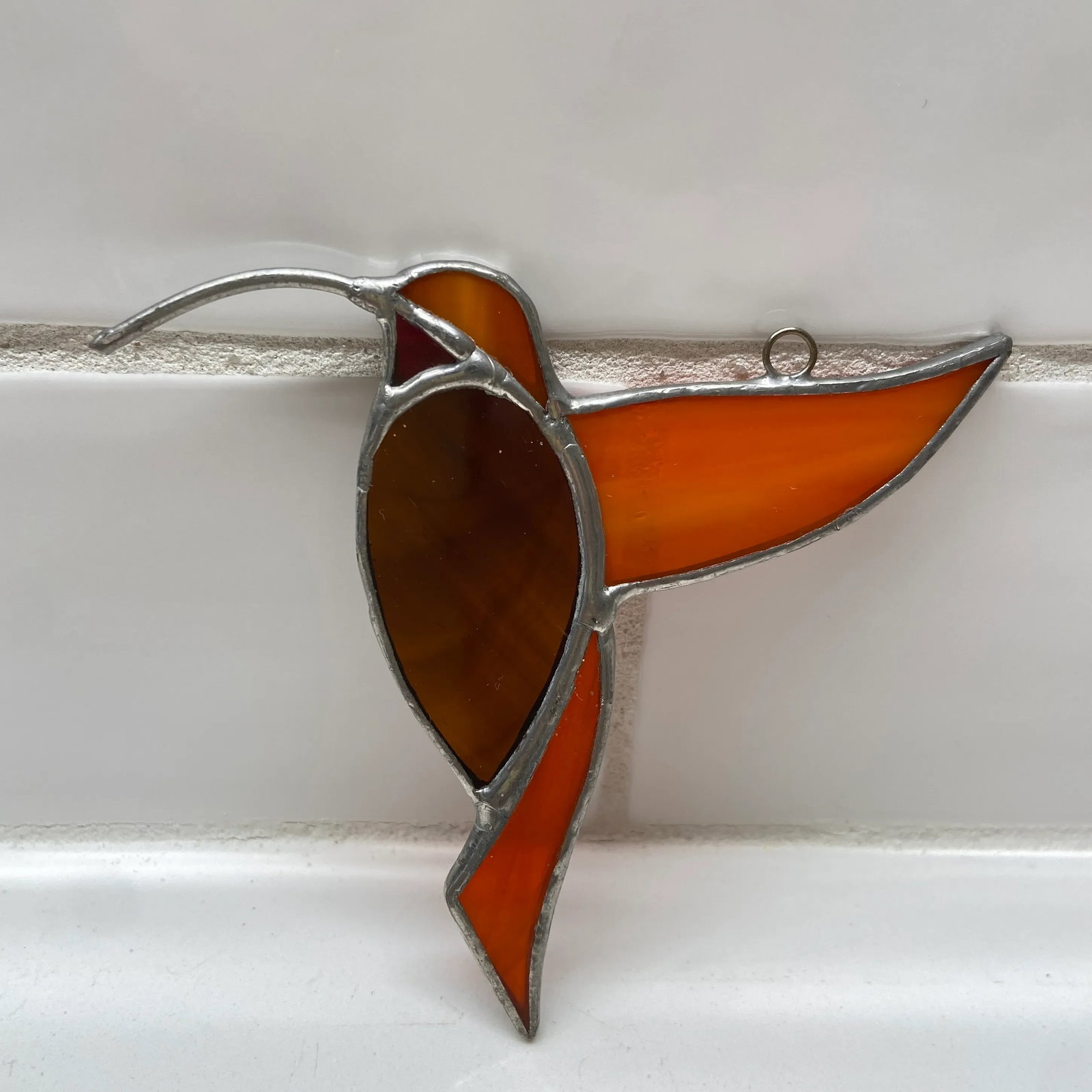 Vintage Hummingbird Stained Glass - 6