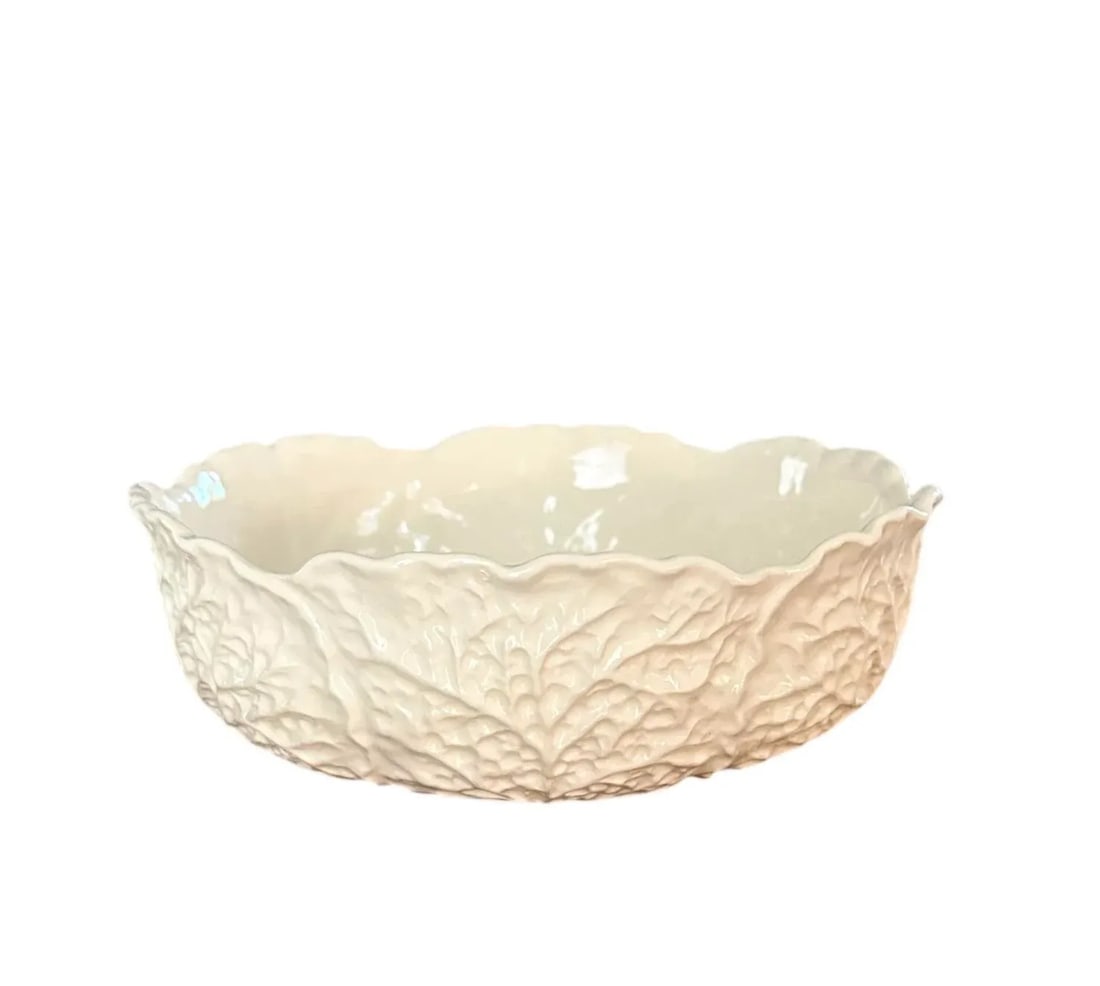 Vintage Creamware / Ivory Cabbage Bowl - 2