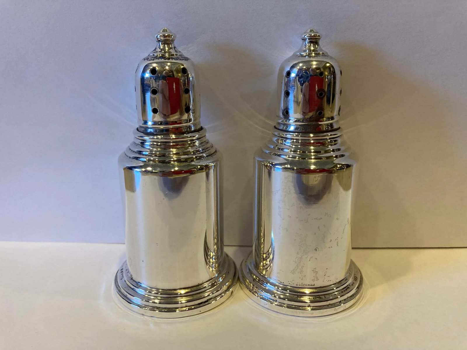 Vintage 1965 Empire Sterling Silver Weighted Salt & Pepper Shakers- a Pair - 5