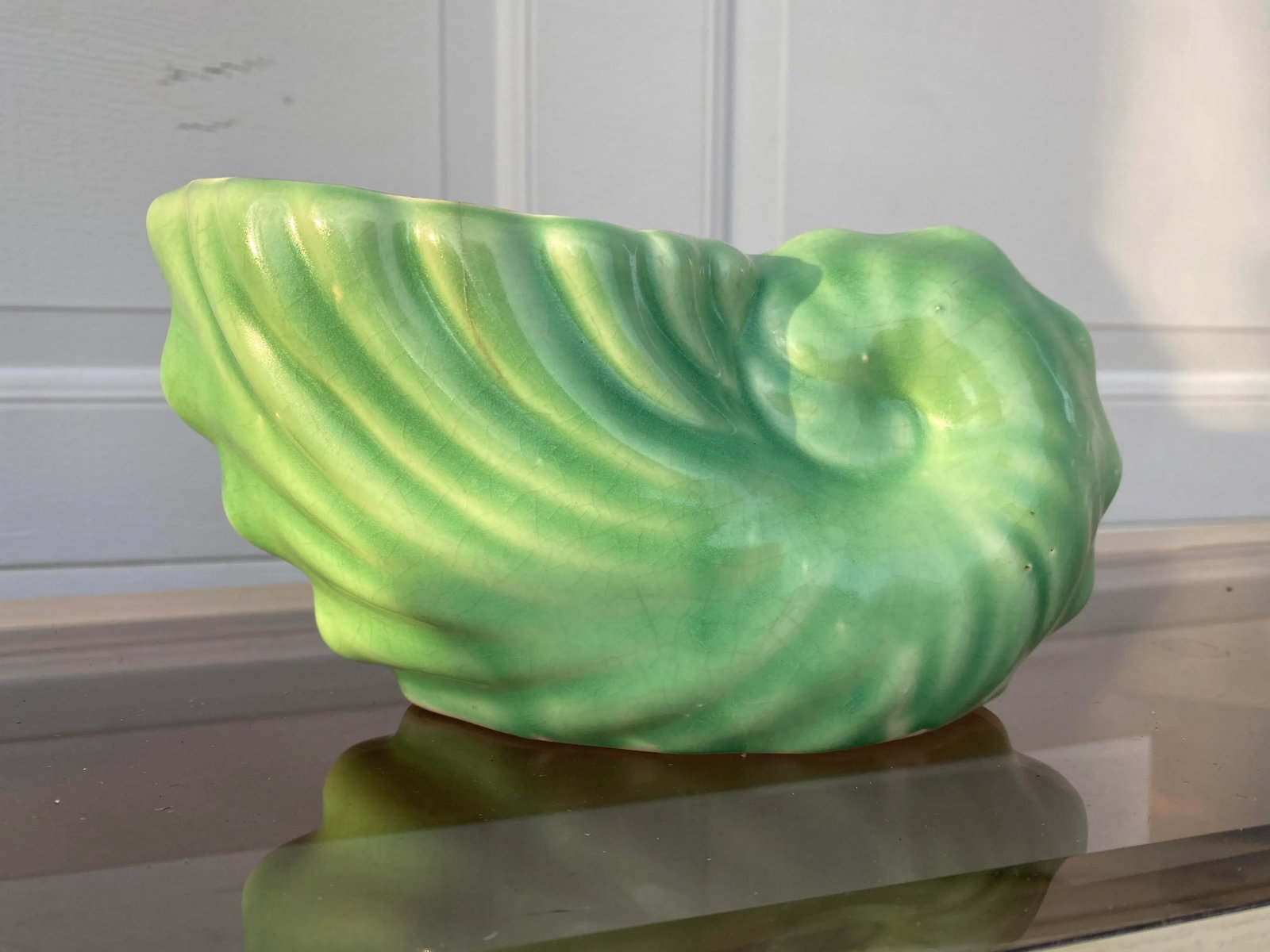 Ceramic Nautilus Shell Planter - 2