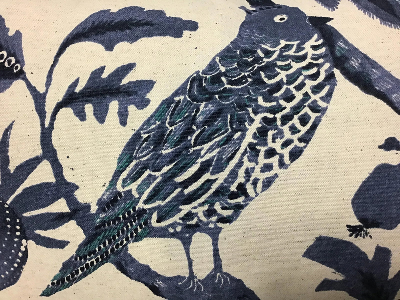 Contemporary Printed Bird Lumbar Pillow - 2