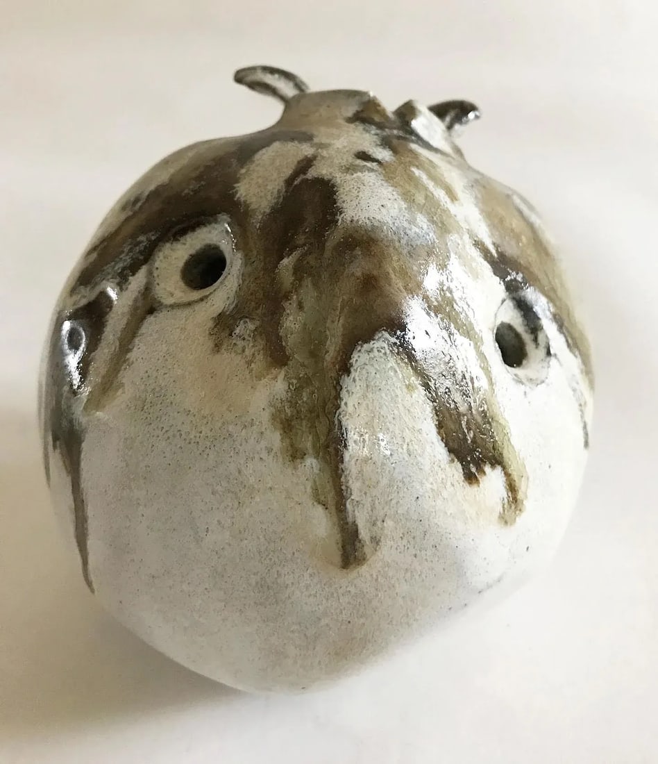 Neutral Glazed Studio Pottery Vase - 3