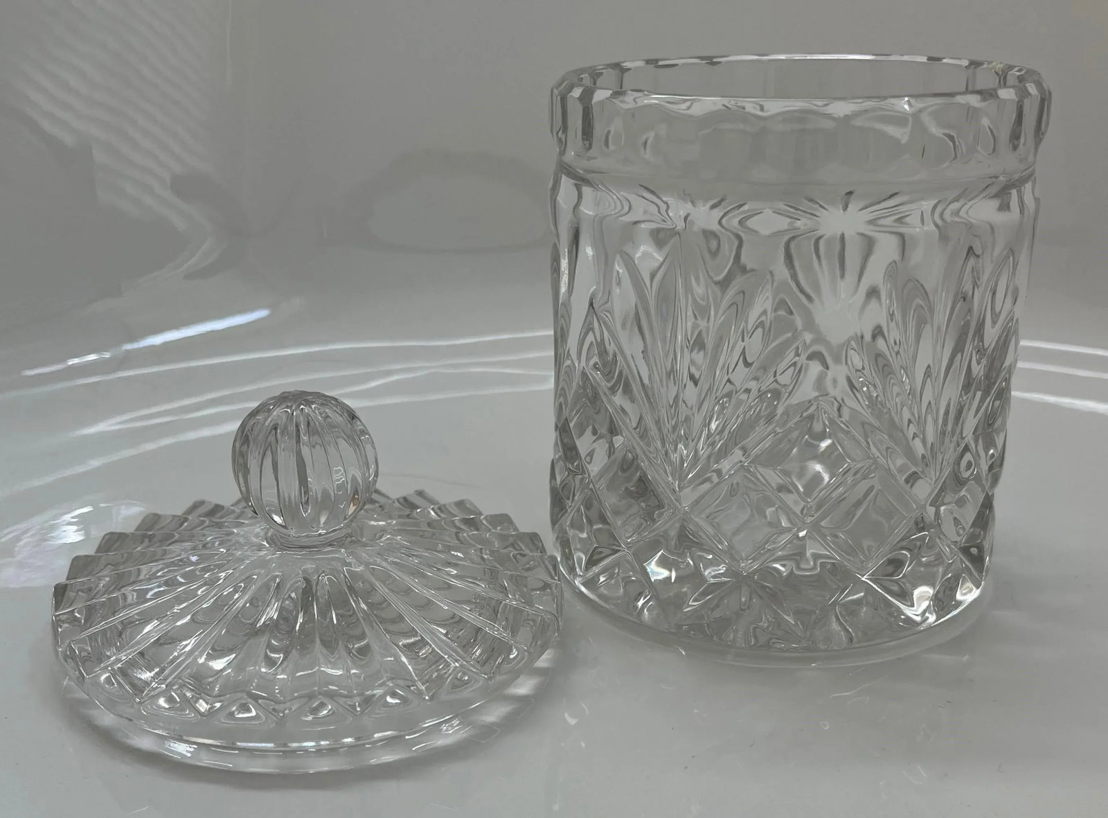 1990s Small Glass Biscuit Jar - 3