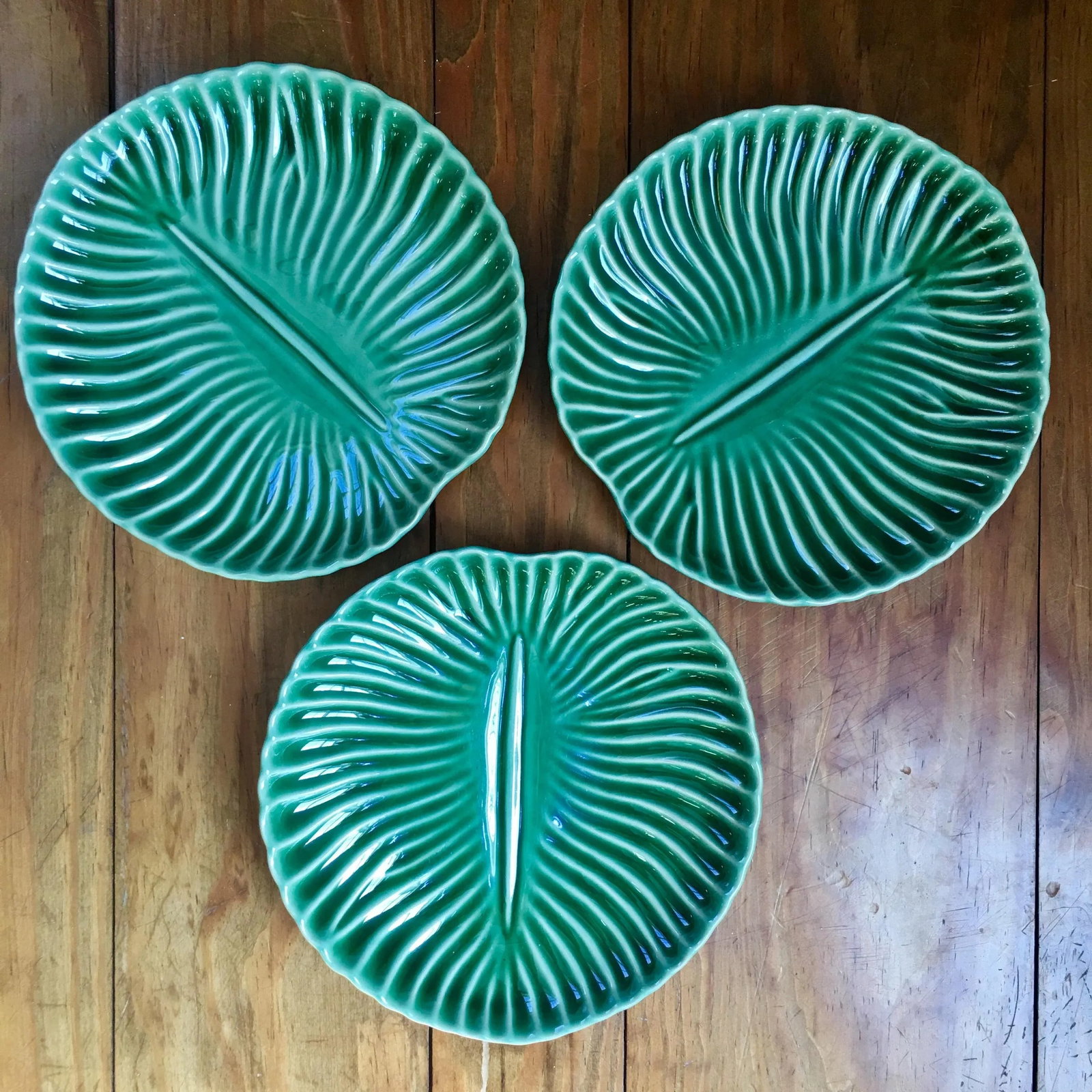Vintage Herman Dodge & Son Lilly Pad Plates - Set of 3 - 2