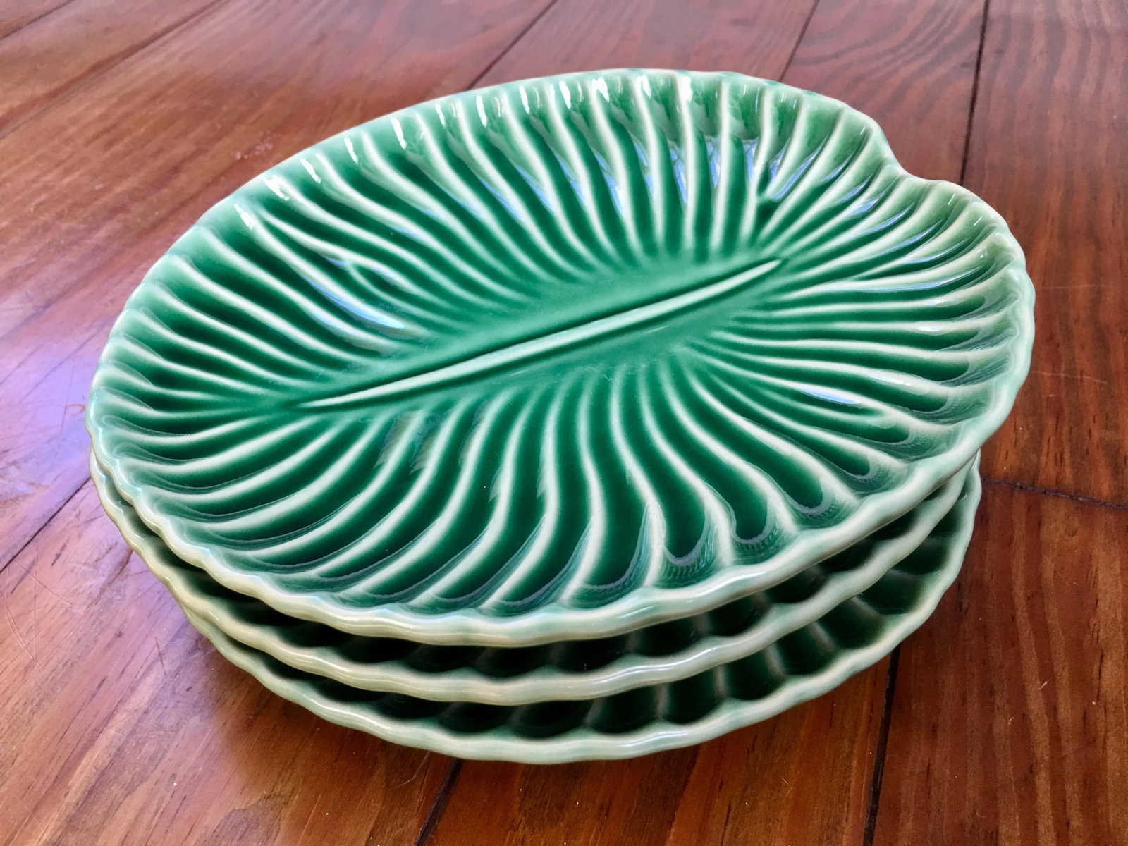 Vintage Herman Dodge & Son Lilly Pad Plates - Set of 3 - 3