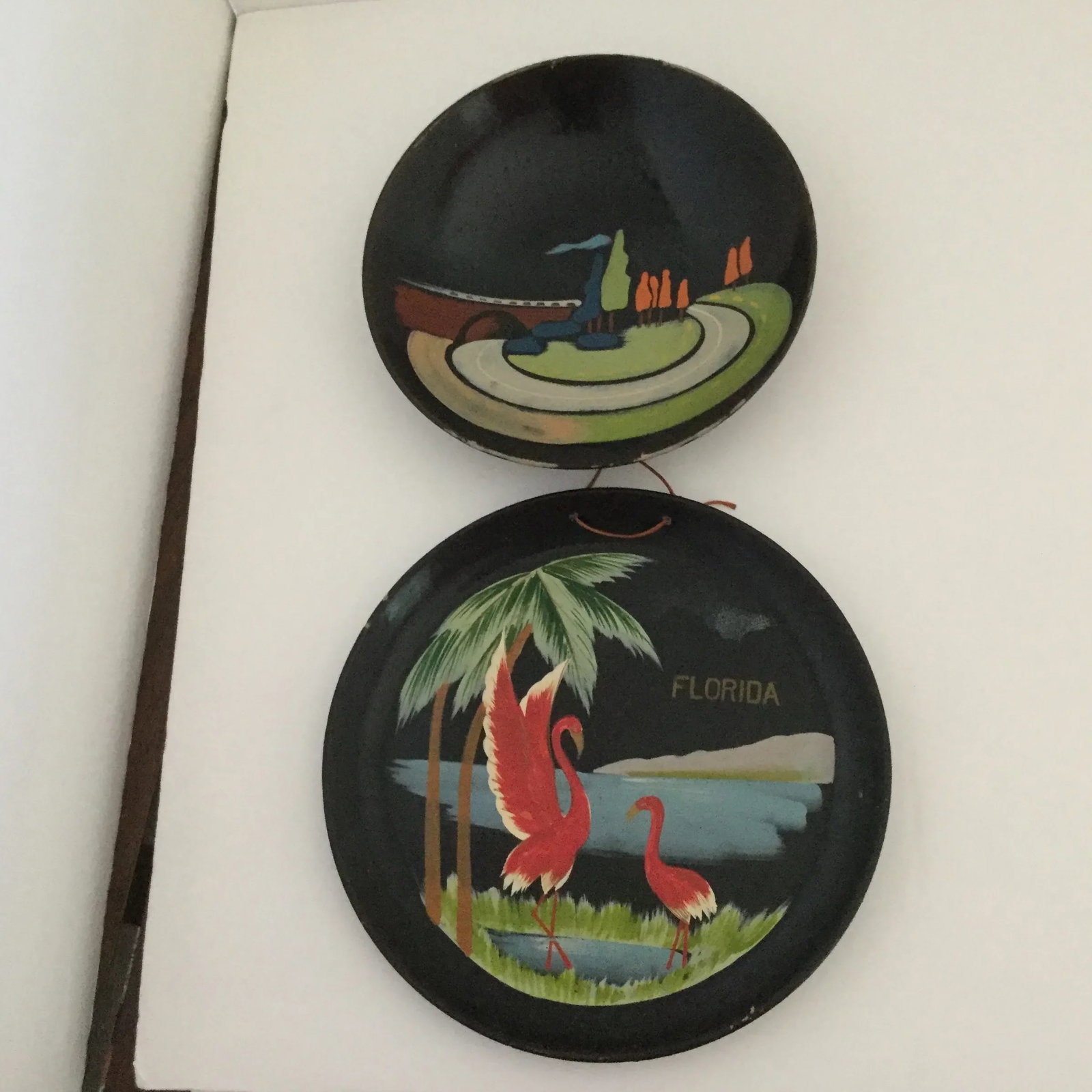 Vintage Souvenir Lacquerware - A Pair - 2