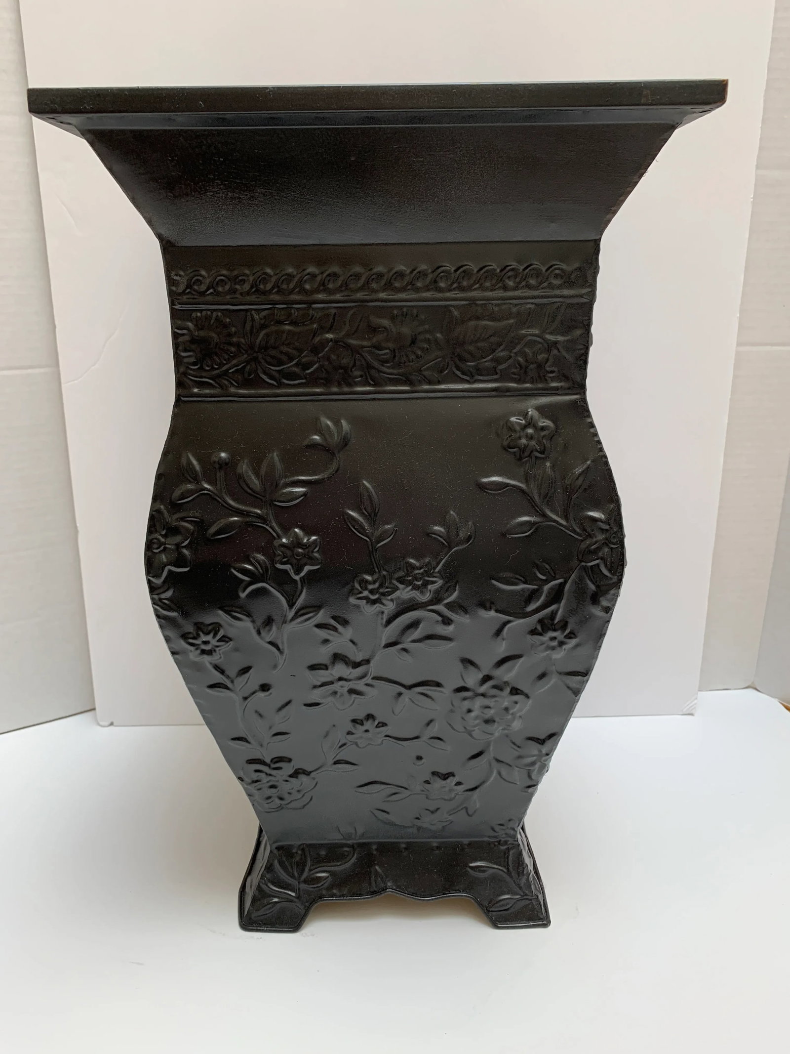 Vintage Textured Metal Umbrella Holder or Plant Vessel - 10