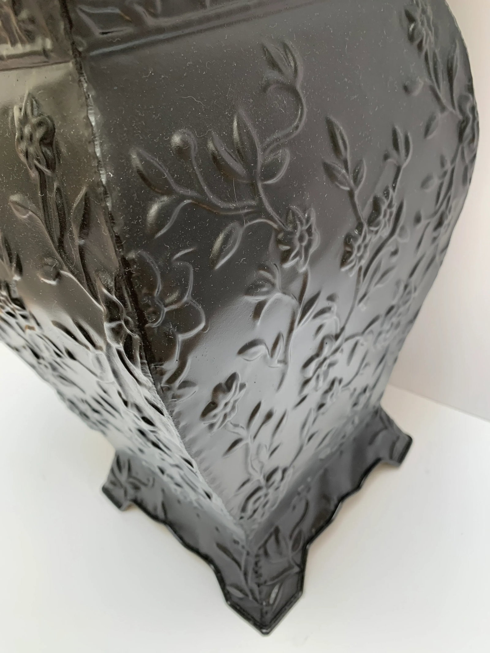 Vintage Textured Metal Umbrella Holder or Plant Vessel - 5