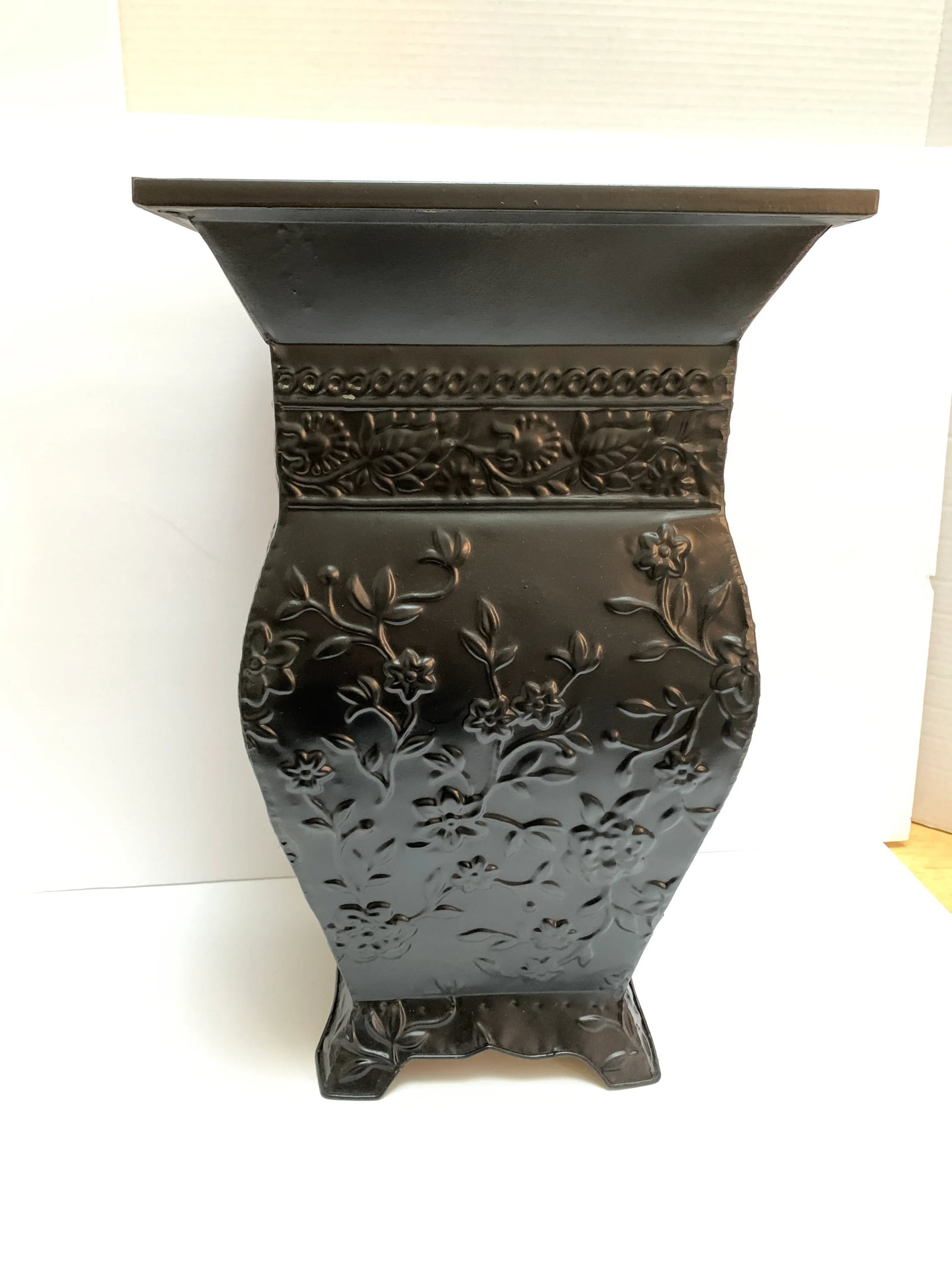 Vintage Textured Metal Umbrella Holder or Plant Vessel - 6