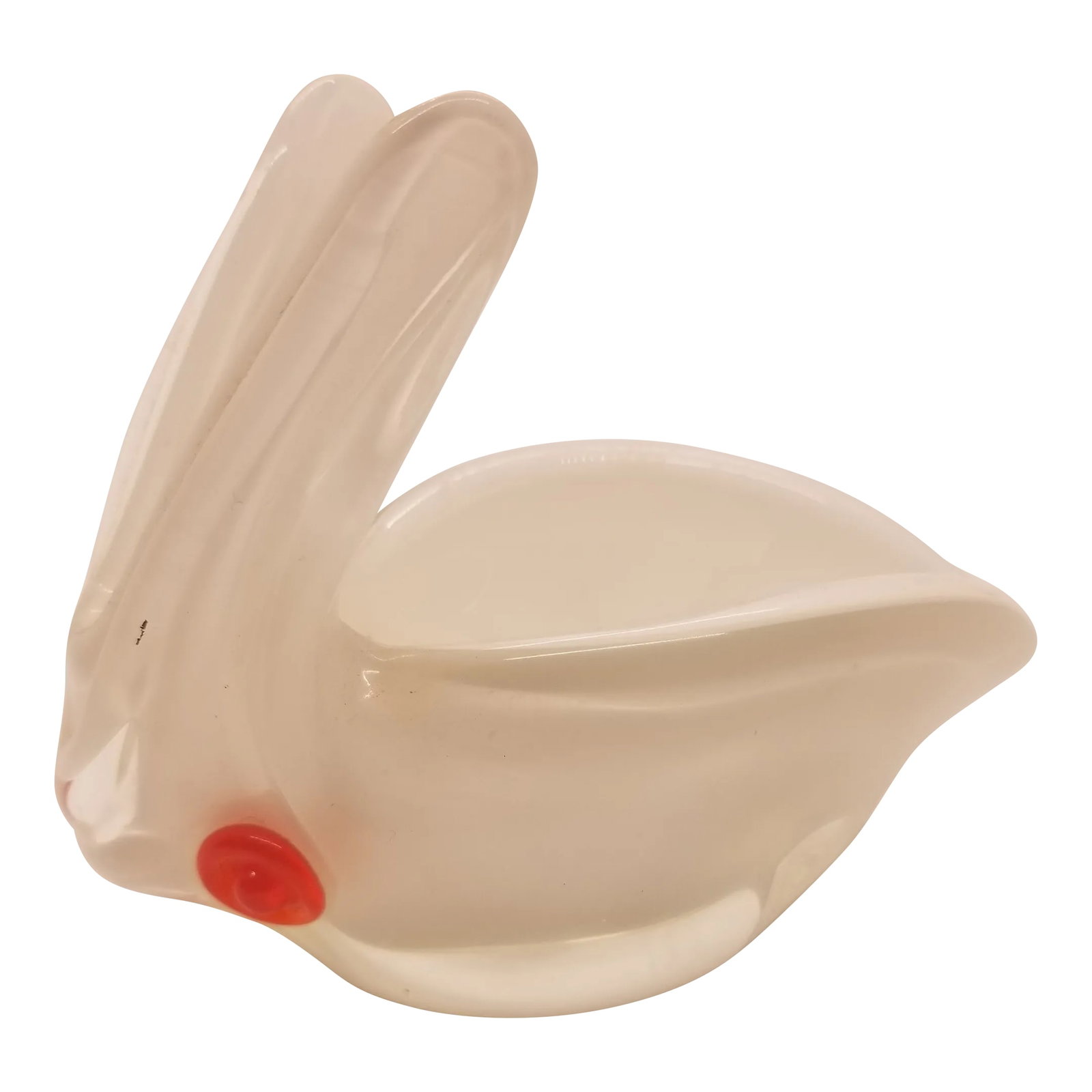 Vintage Murano Styled Glass Rabbit Red Eyes Candy Dish (1 of 4)