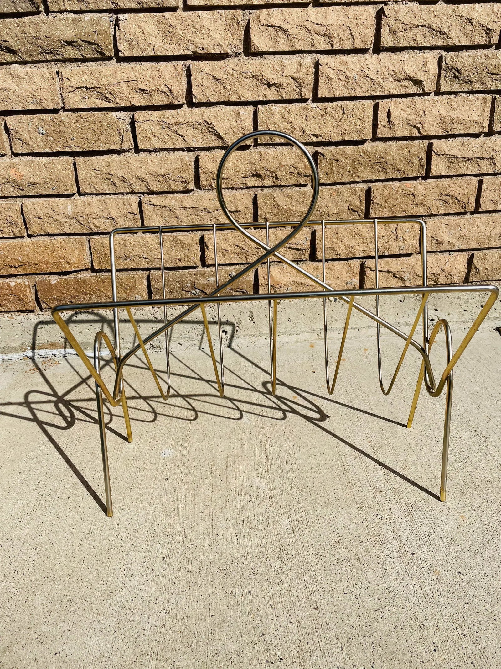 Vintage Mid Century Modern Magazine Rack - 5