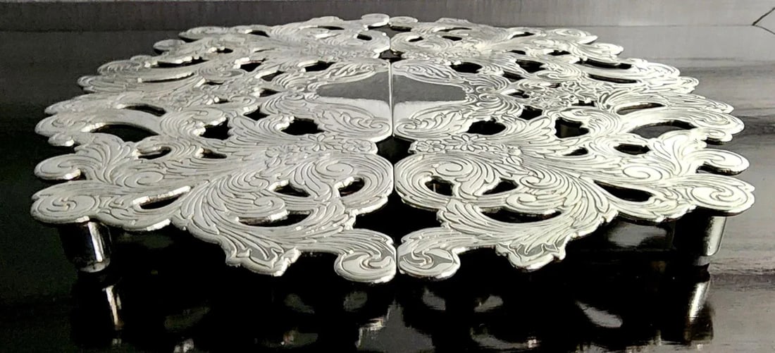 The Sheffield Silver Co. Vintage Fine Silver Plate Trivet - 10