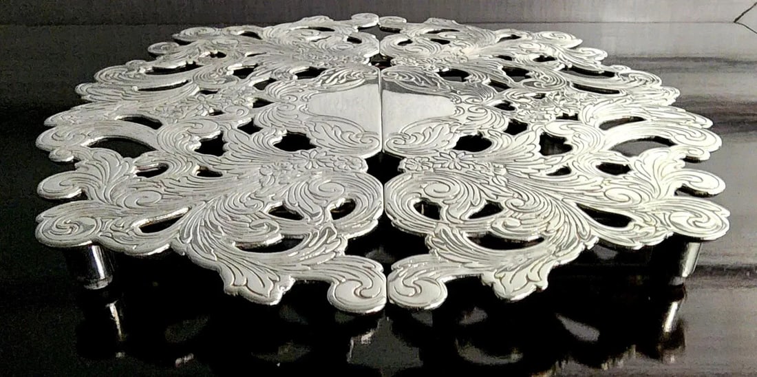 The Sheffield Silver Co. Vintage Fine Silver Plate Trivet - 3