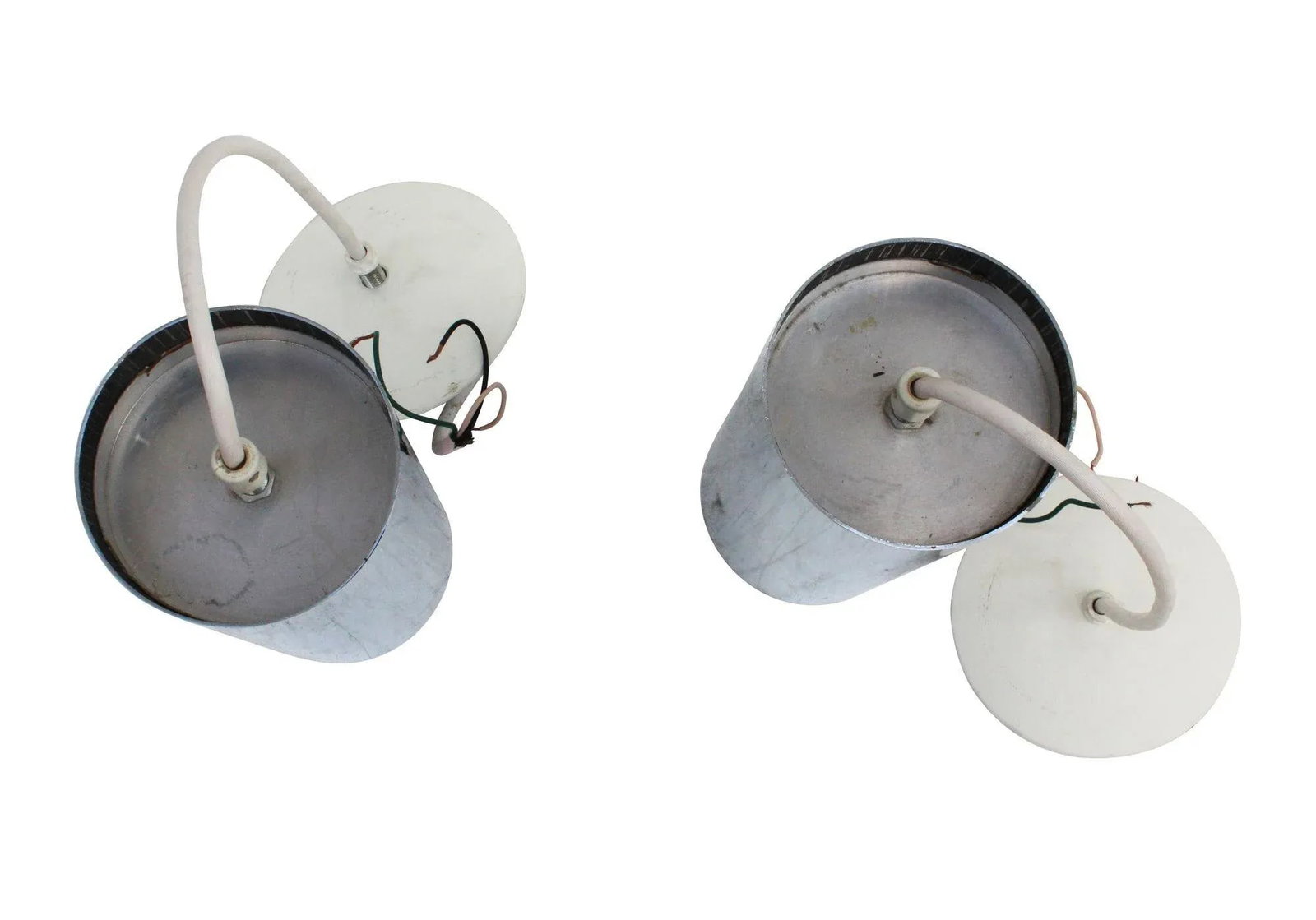 Lightolier Cylindrical Chrome Pendants - A Pair - 5