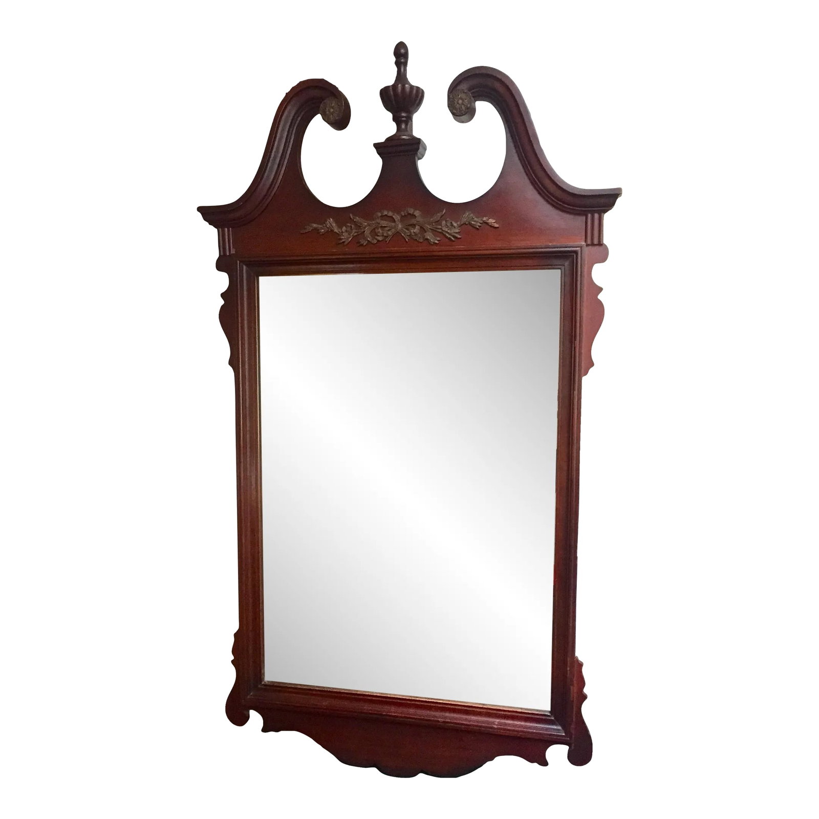 Antique Mantle Mirror Dining Entry Federal Sideboard: Mantle Fireplace Mirror Entryway Dining Sideboard Stunningly Beautiful Federal Style Mahogany frame with carved Georgian top and striking brass ormolu details. Very high quality craftsmanship in