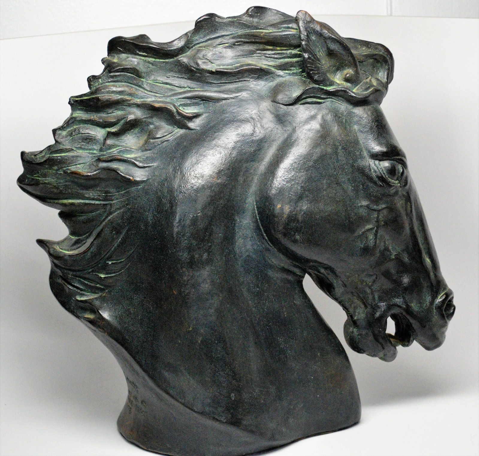 1970s Austin Prod James Spratt Faux Bronze Flaming Mane Horse Head Sculpture - 10