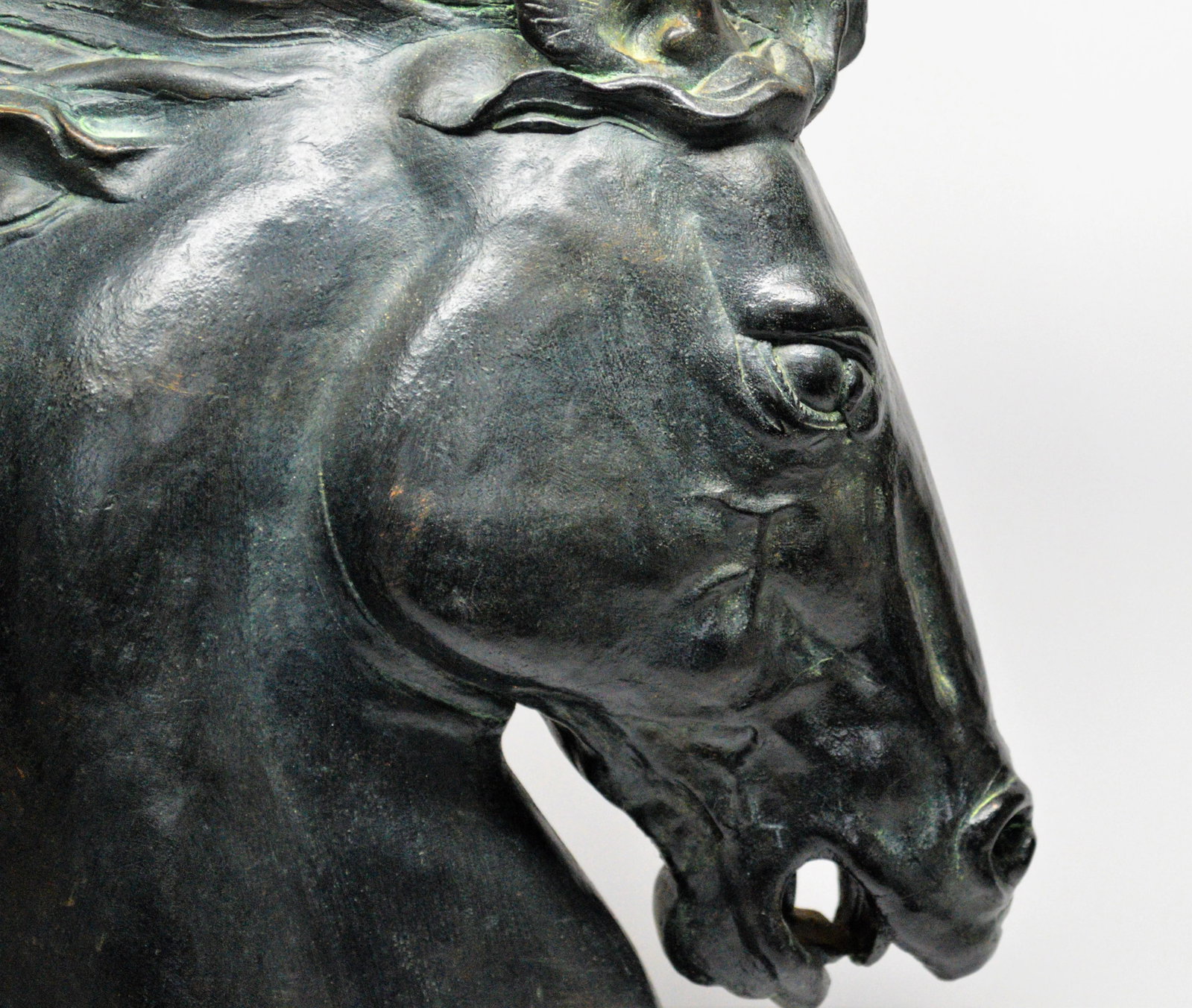 1970s Austin Prod James Spratt Faux Bronze Flaming Mane Horse Head Sculpture - 7