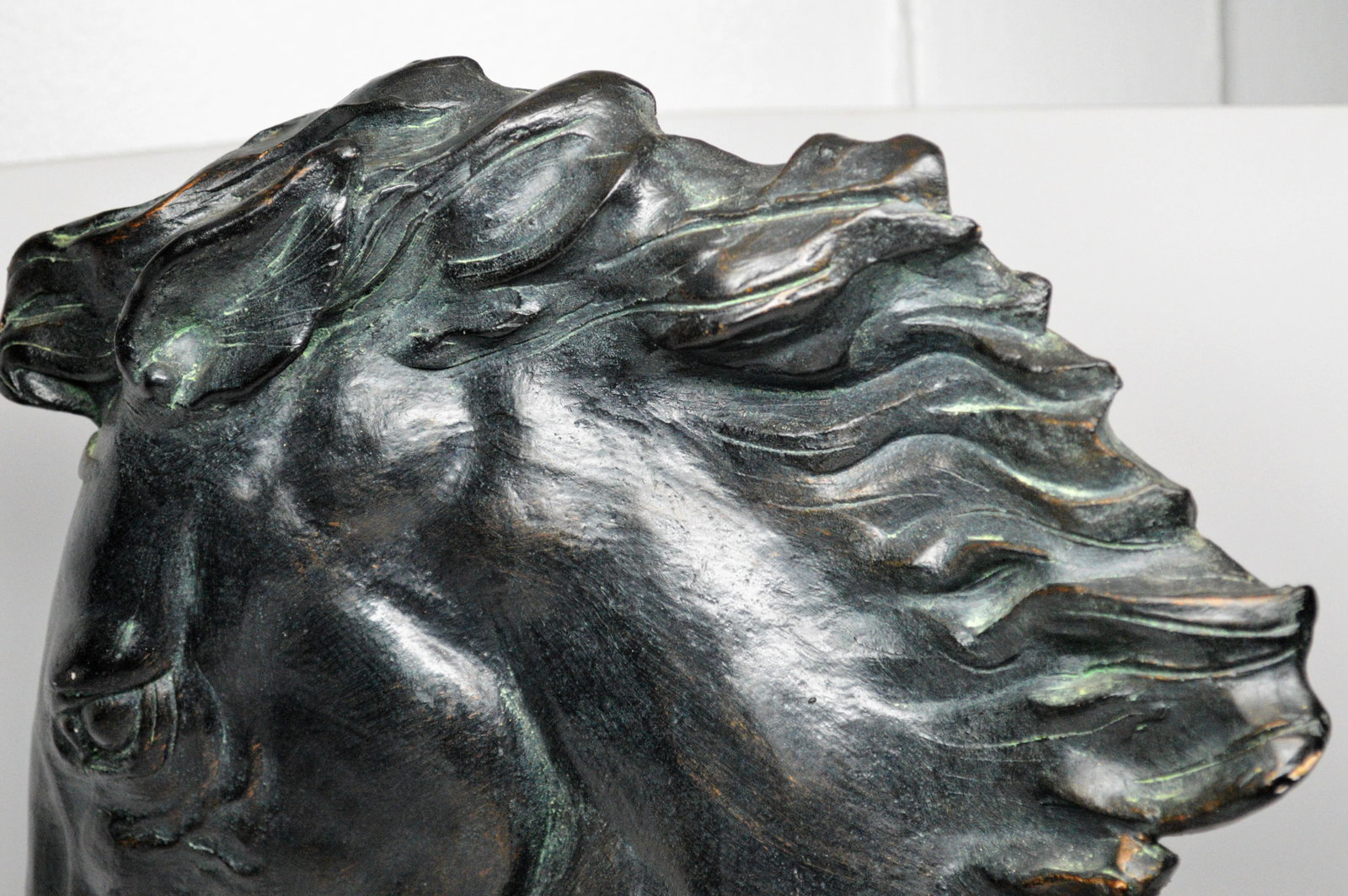 1970s Austin Prod James Spratt Faux Bronze Flaming Mane Horse Head Sculpture - 8