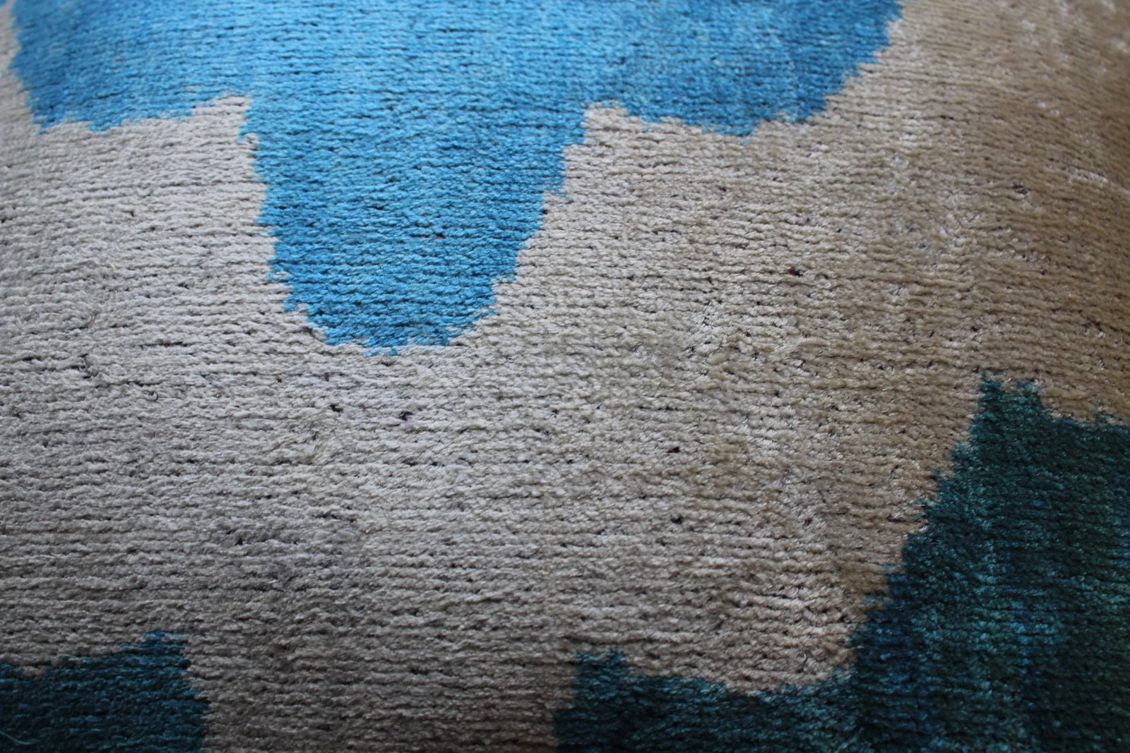 Contemporary Velvet Ikat Bohemian Throw Pillow - 5