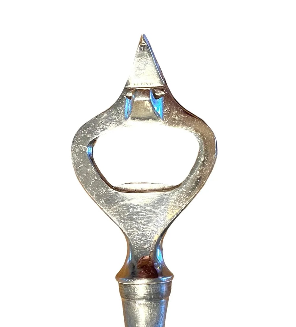Vintage Pewter Faux Bamboo Barware Bottle Opener, C. 1960 - 4