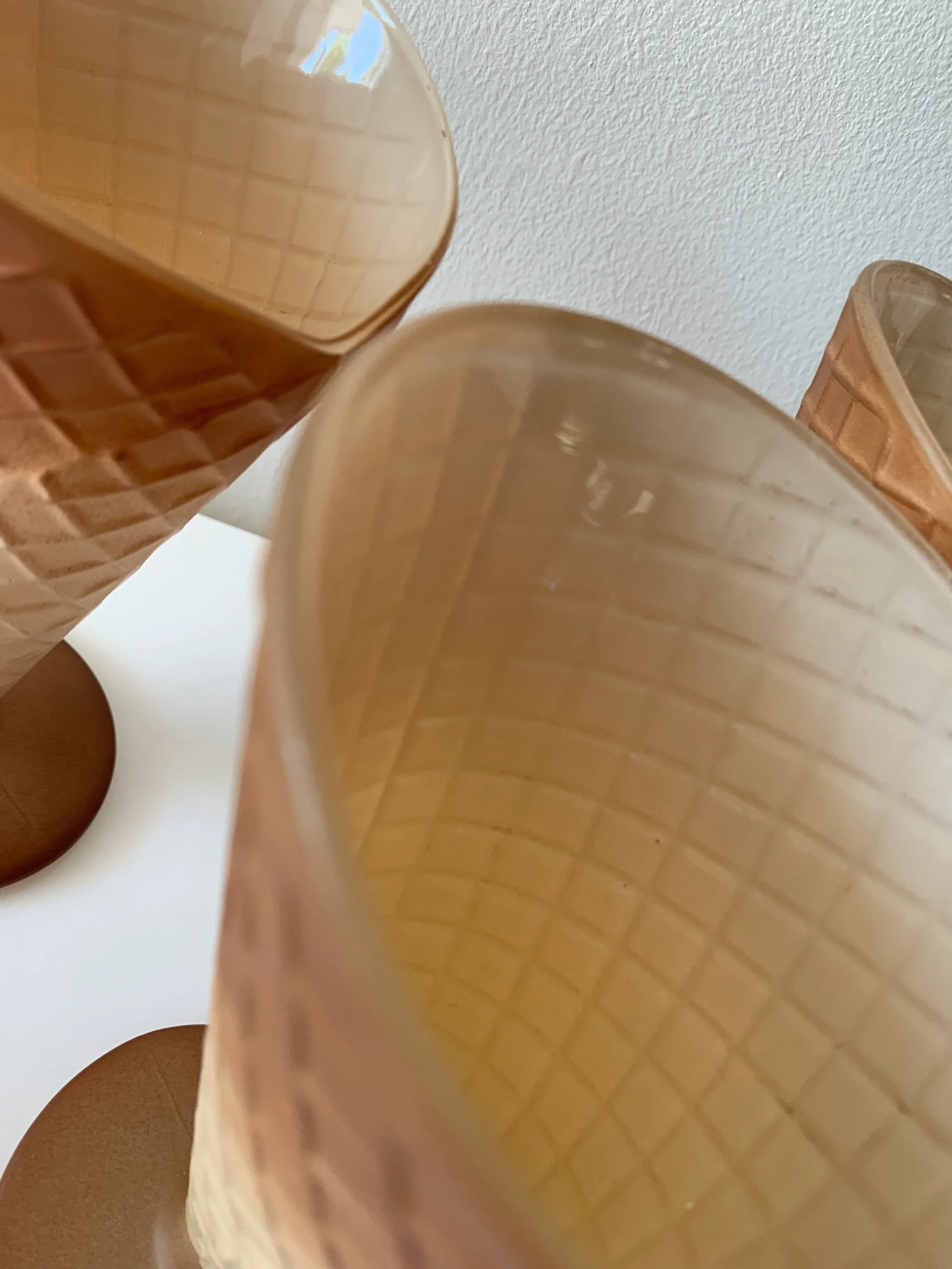 Mid 20th Century Bormioli Rocco Gelato Waffle Dessert Bowls- Set of 5 - 6