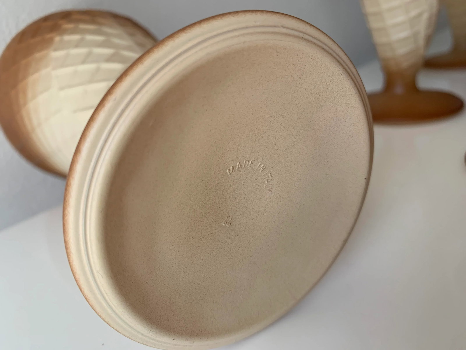 Mid 20th Century Bormioli Rocco Gelato Waffle Dessert Bowls- Set of 5 - 7