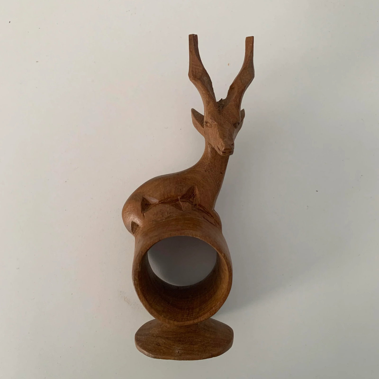 Mid 20th Century Safari Themed Hand Carved Napkin Rings- Set of 11 - 2