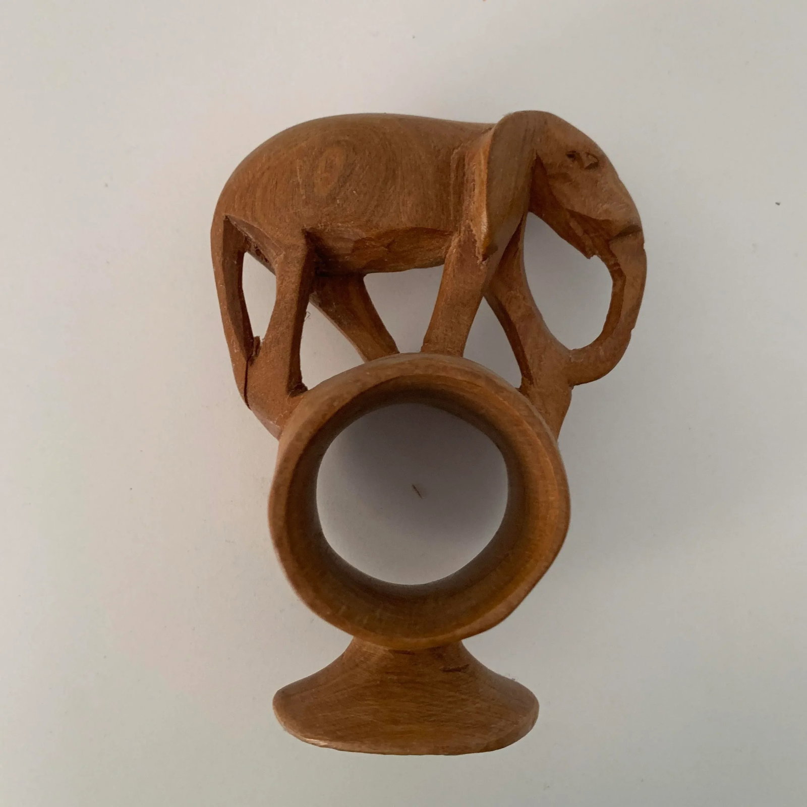 Mid 20th Century Safari Themed Hand Carved Napkin Rings- Set of 11 - 3