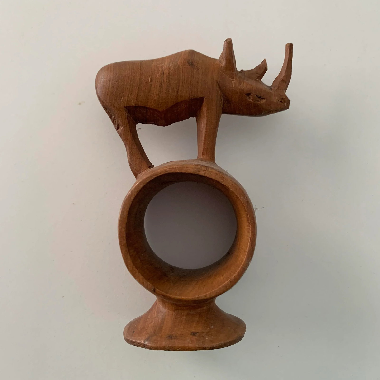 Mid 20th Century Safari Themed Hand Carved Napkin Rings- Set of 11 - 4
