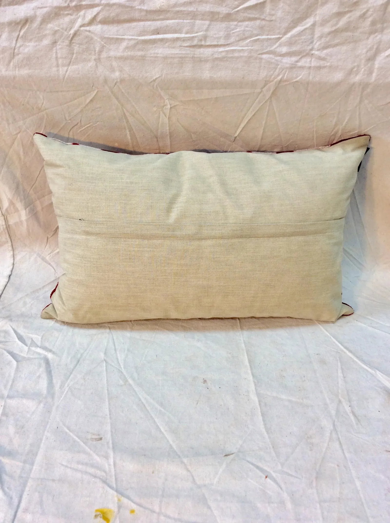 Turkish Hand Woven Velvet Ikat Pillow - 8