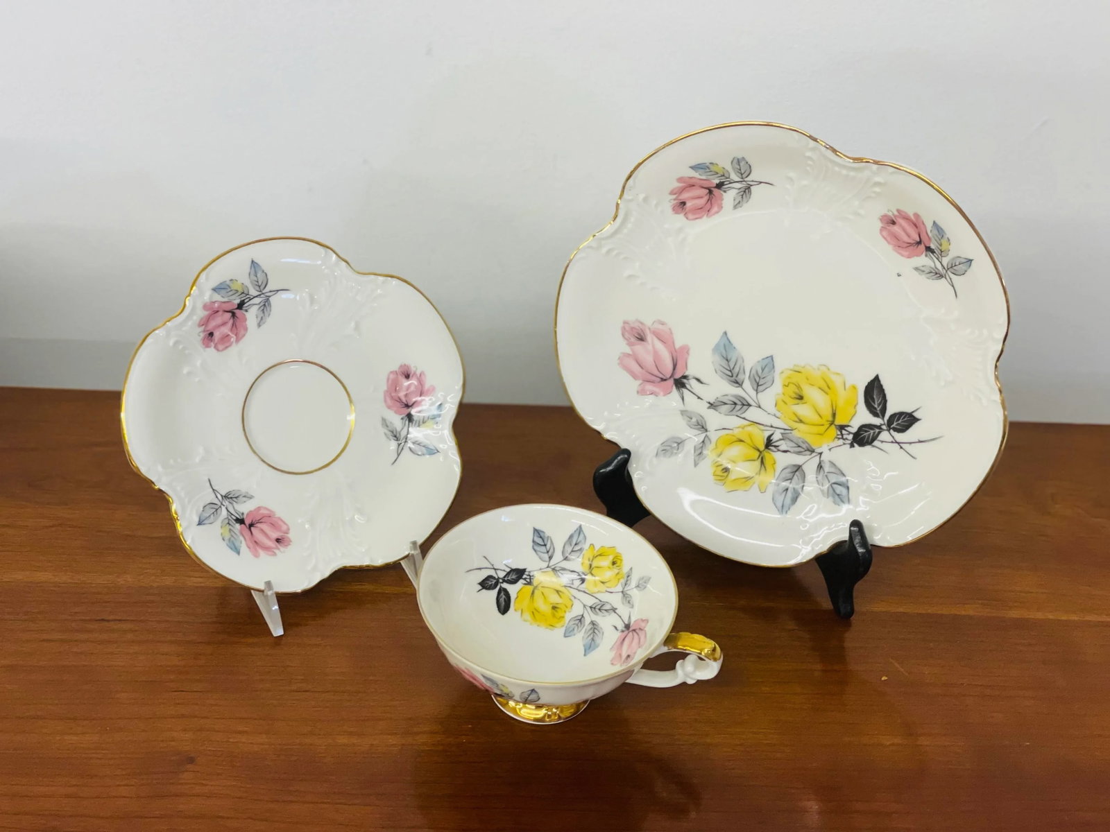 Vintage Johann Seltmann Vohenstrauss Porcelain Tea Set- 3 Pieces - 2
