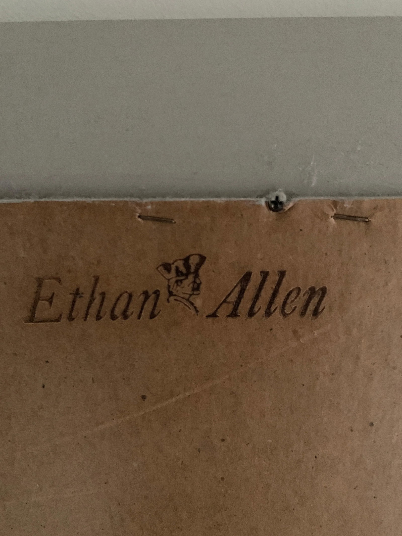 1960s Ethan Allen Oversized Wood Frame Mirror - 5
