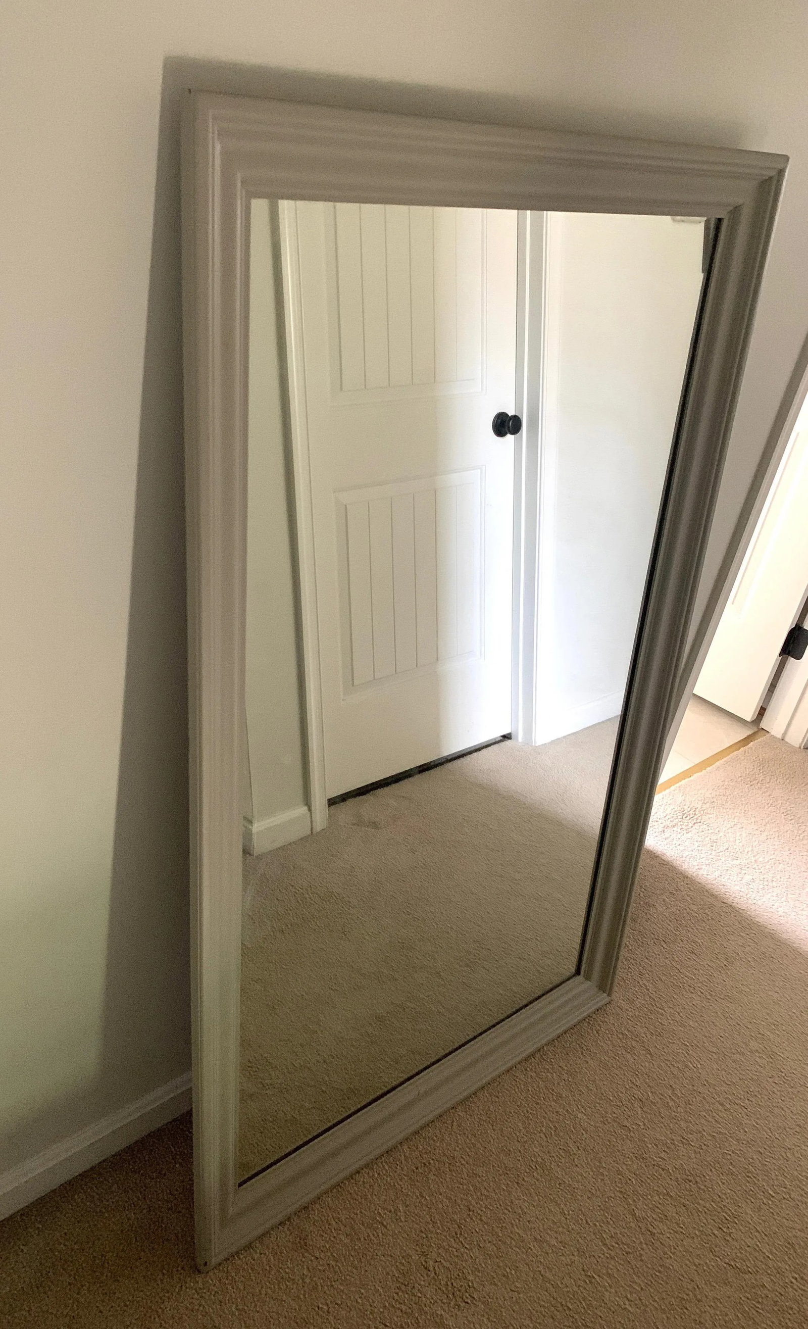 1960s Ethan Allen Oversized Wood Frame Mirror - 8