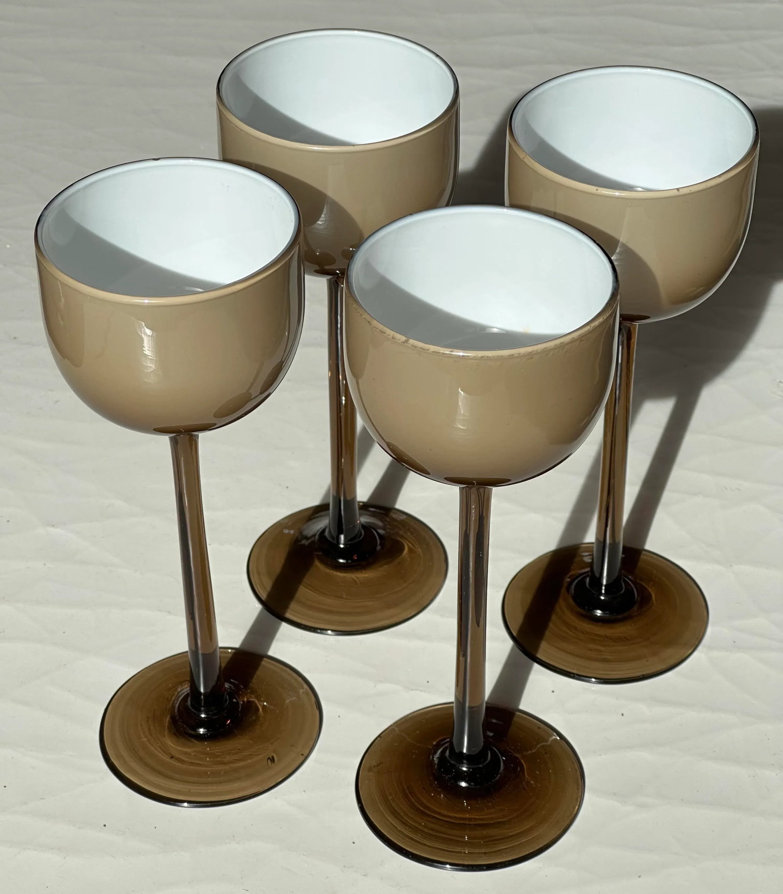 Carlo Moretti Smokey Taupe Tall Wine Glasses - Set of 4 - 2