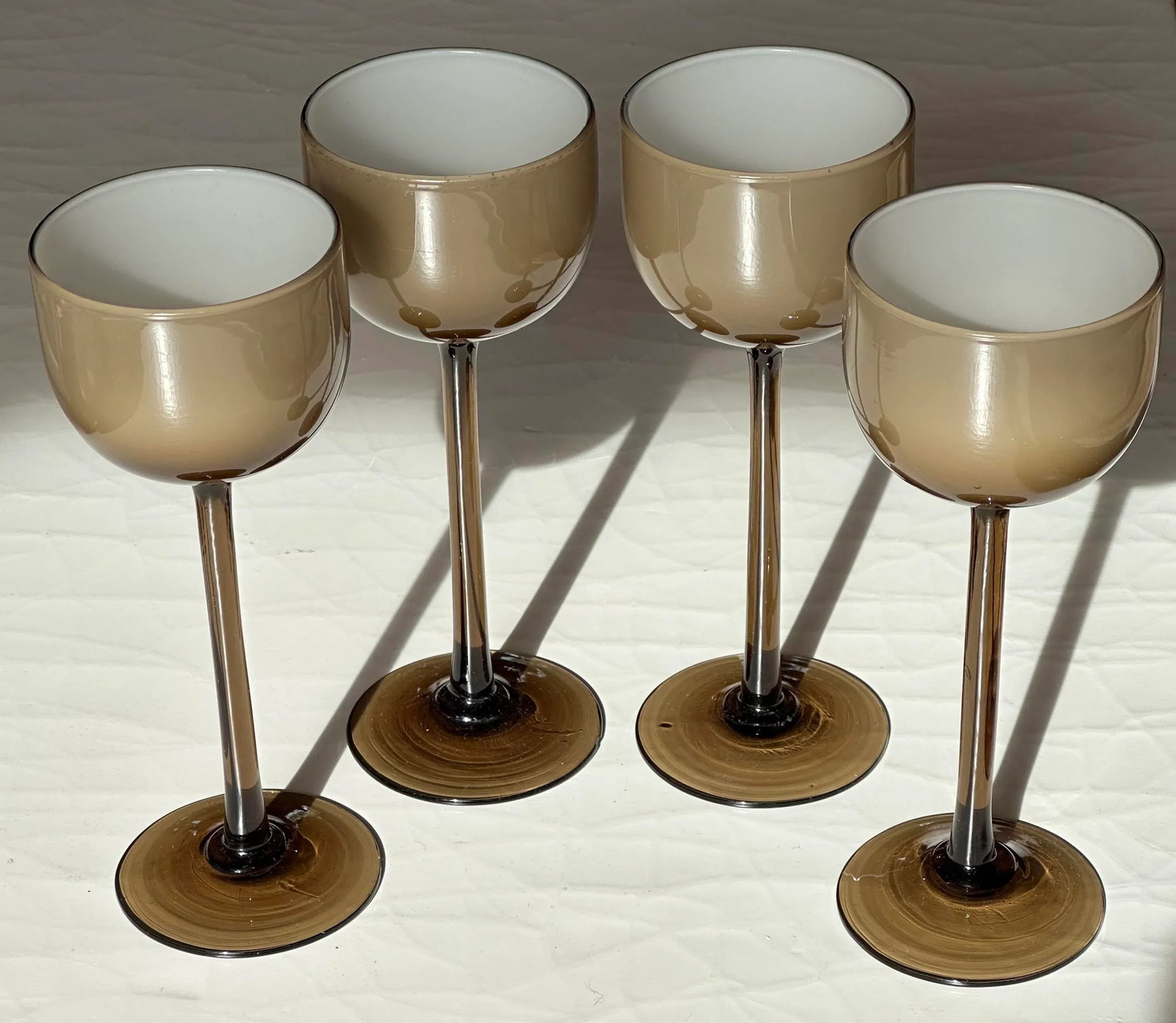 Carlo Moretti Smokey Taupe Tall Wine Glasses - Set of 4 - 3