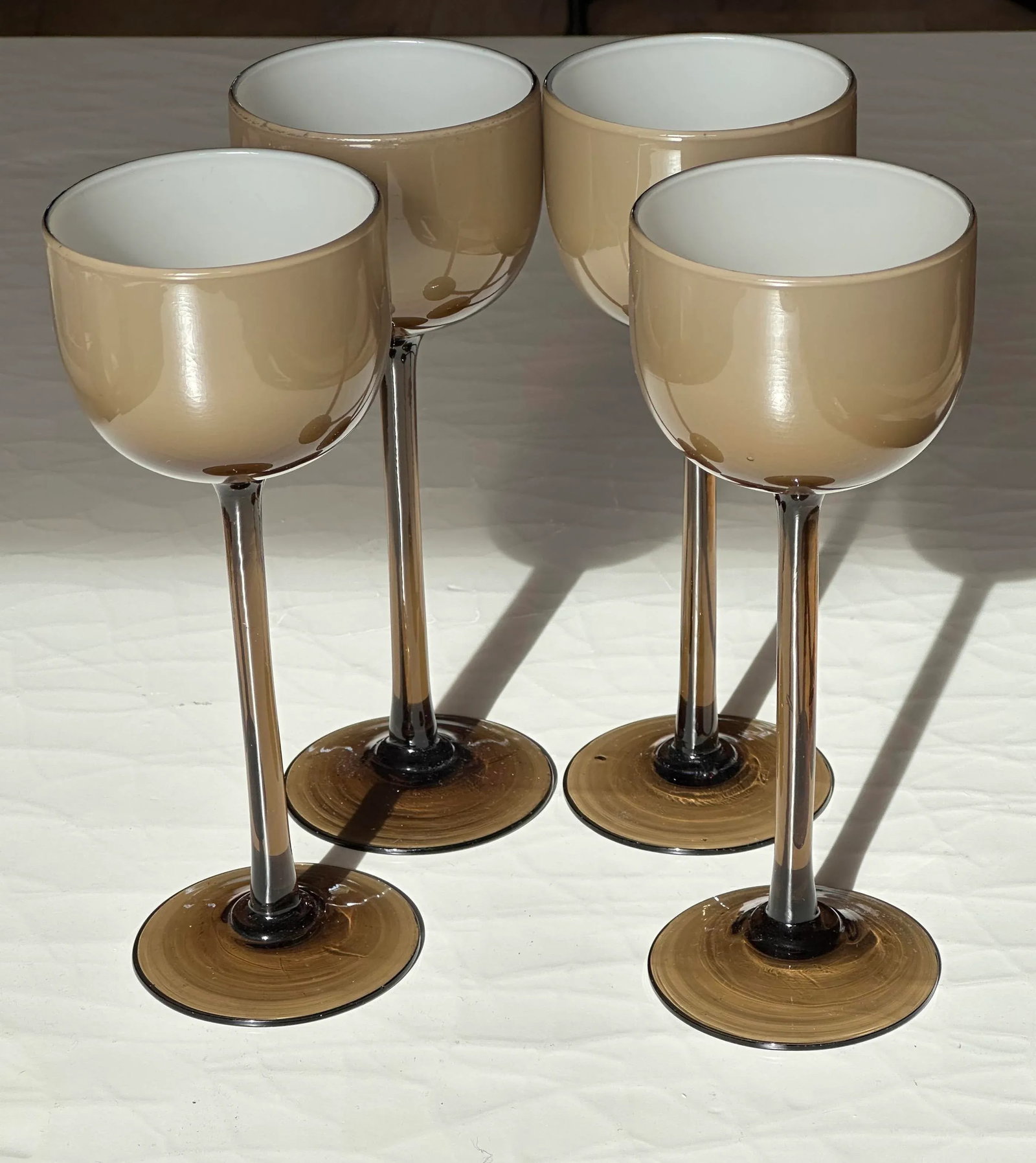 Carlo Moretti Smokey Taupe Tall Wine Glasses - Set of 4 - 5