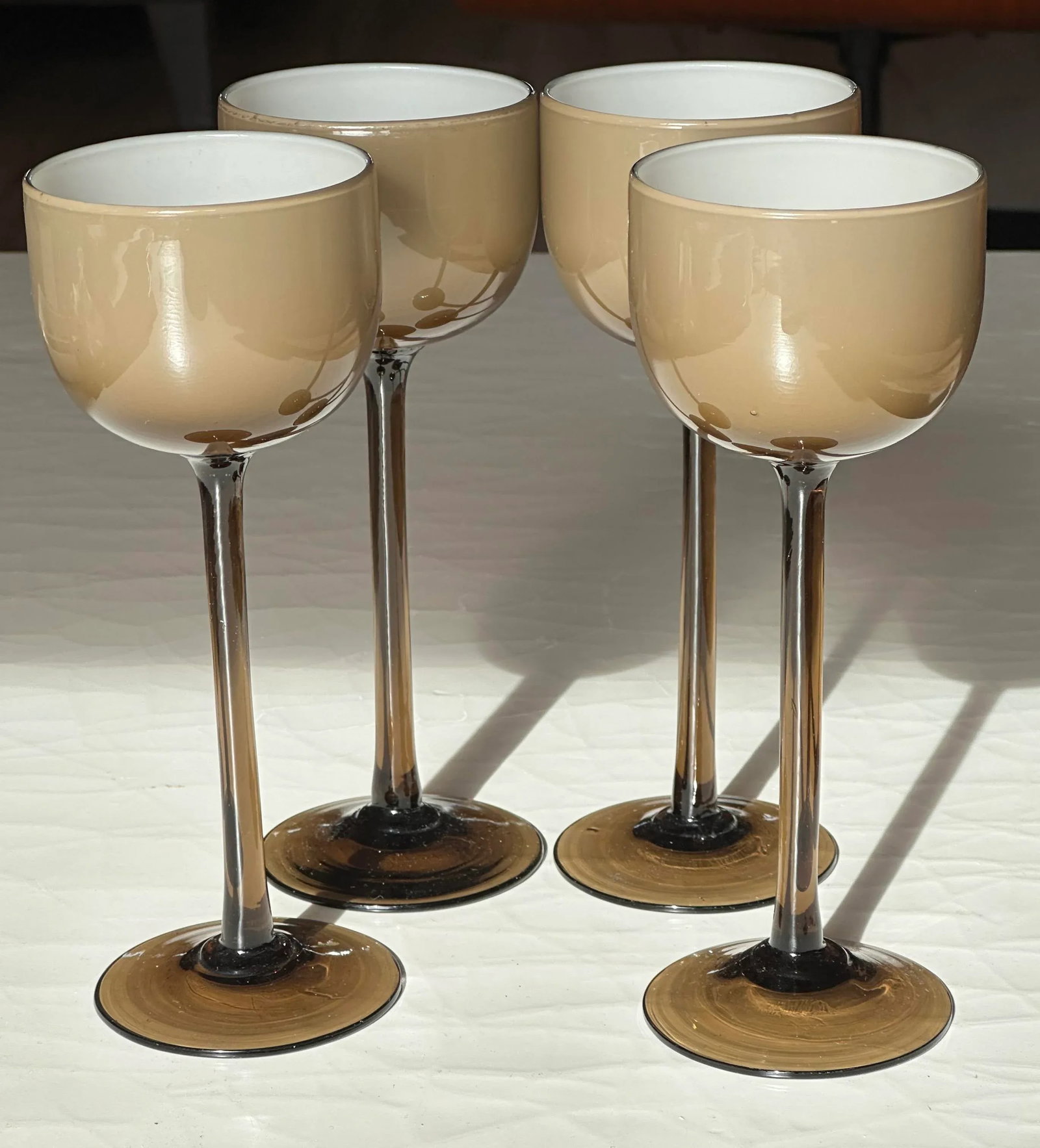 Carlo Moretti Smokey Taupe Tall Wine Glasses - Set of 4 - 6
