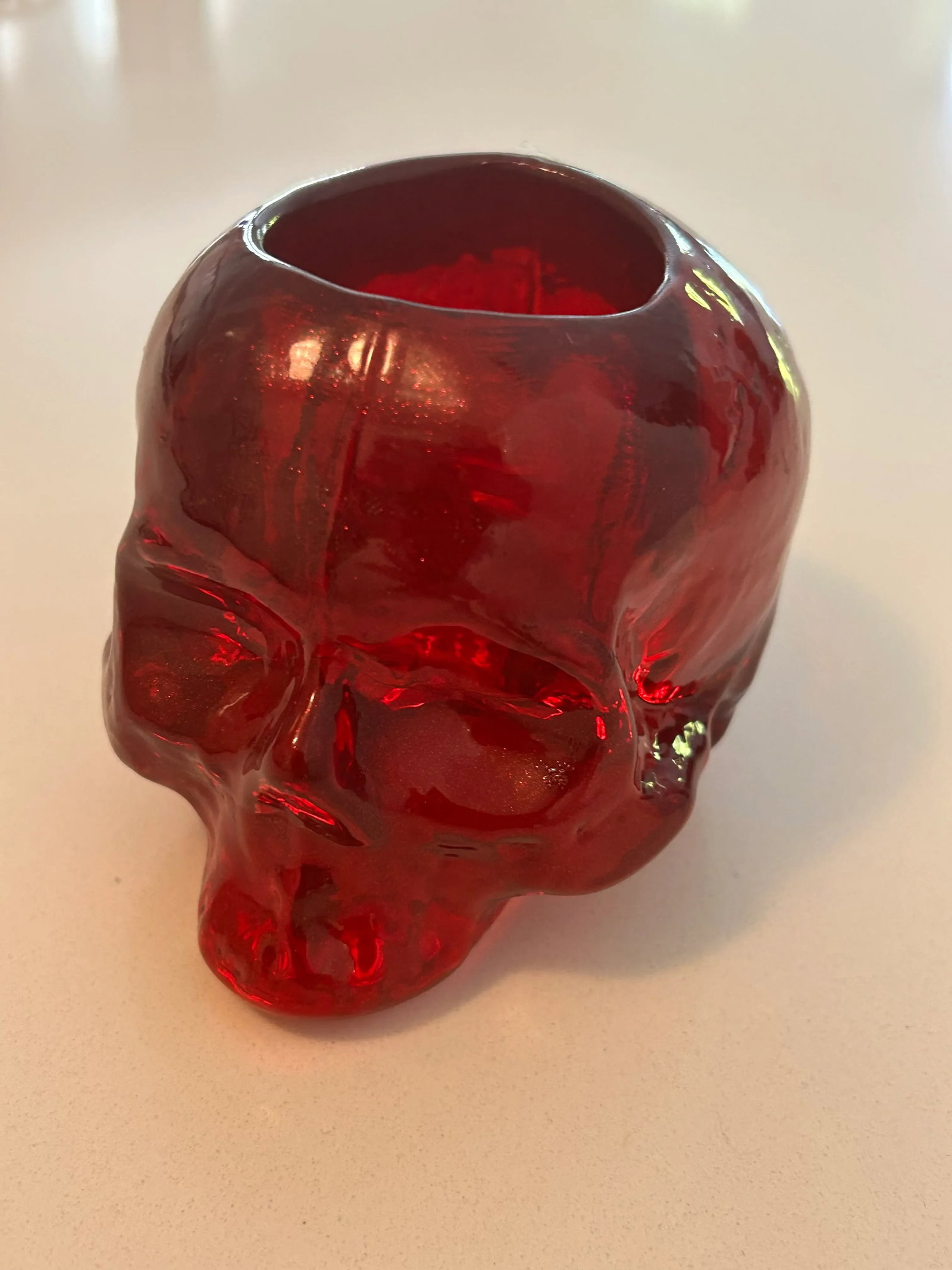 Kosta Boda Still Life Skull Crystal Votive - 6