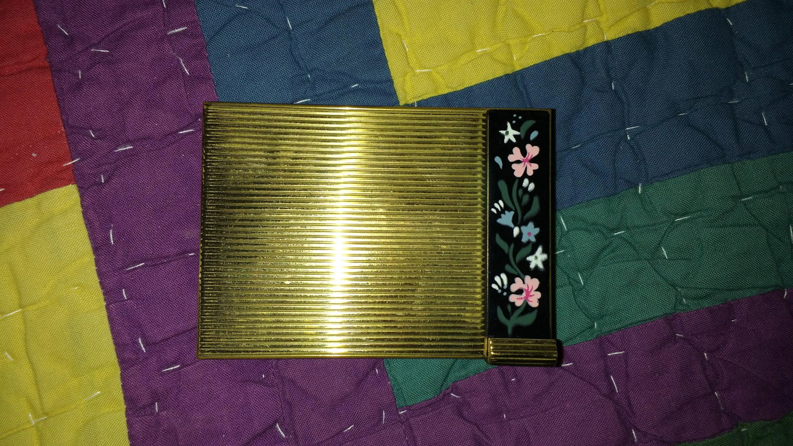 Vintage Volupte Brass Powder Compact and Lipstick Holder - 3