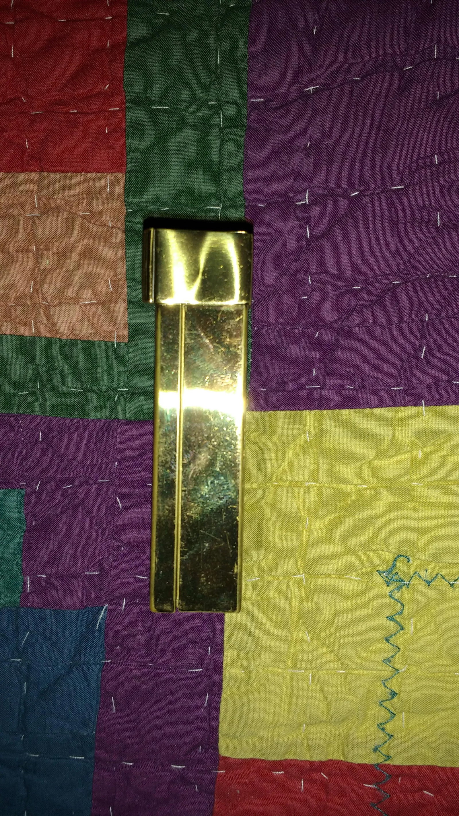 Vintage Volupte Brass Powder Compact and Lipstick Holder - 5