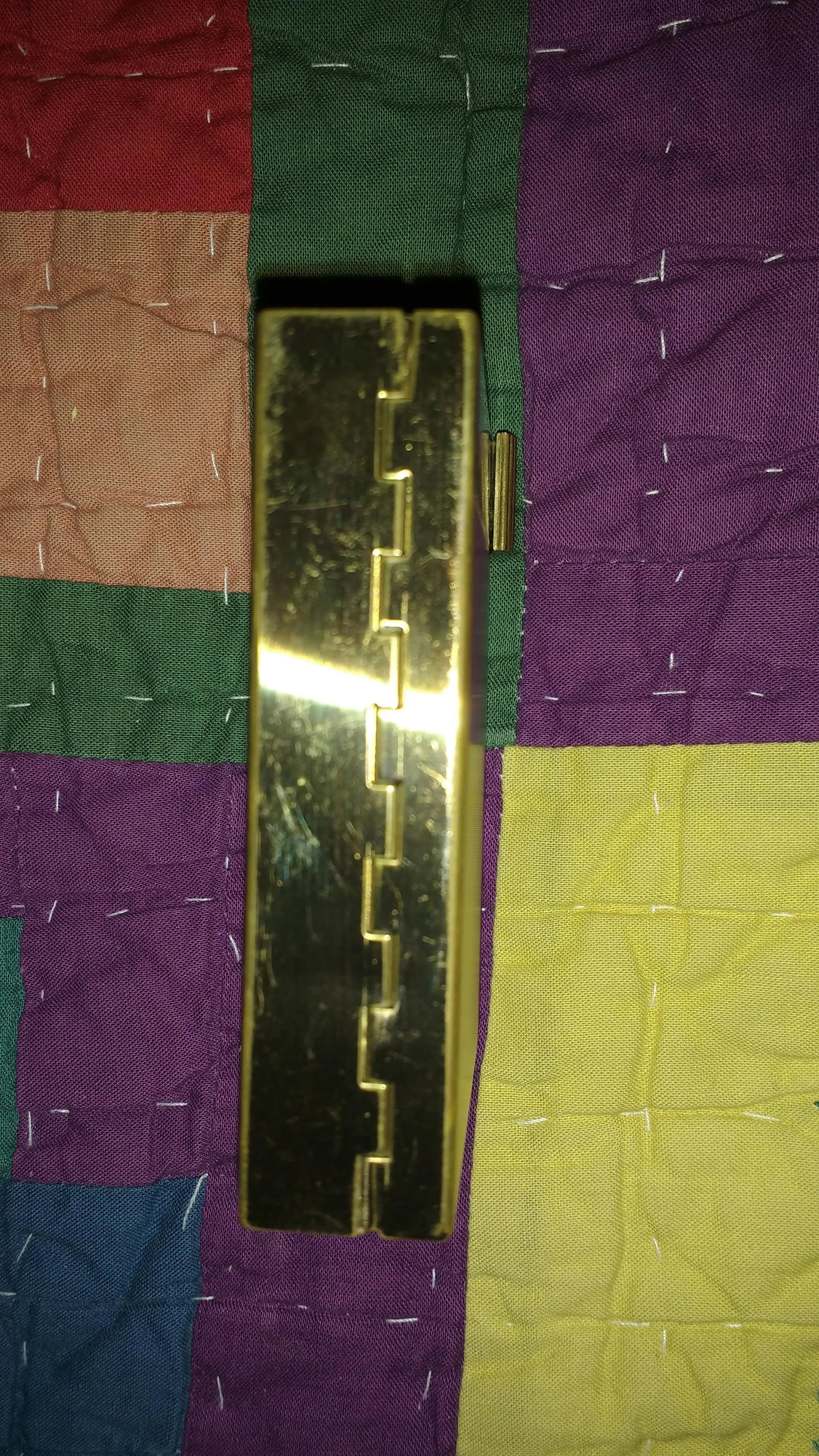 Vintage Volupte Brass Powder Compact and Lipstick Holder - 6