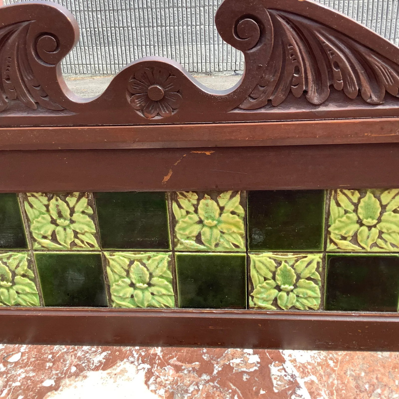 Early 1900s Antique English Mahogany Marble Butlers Server - 4