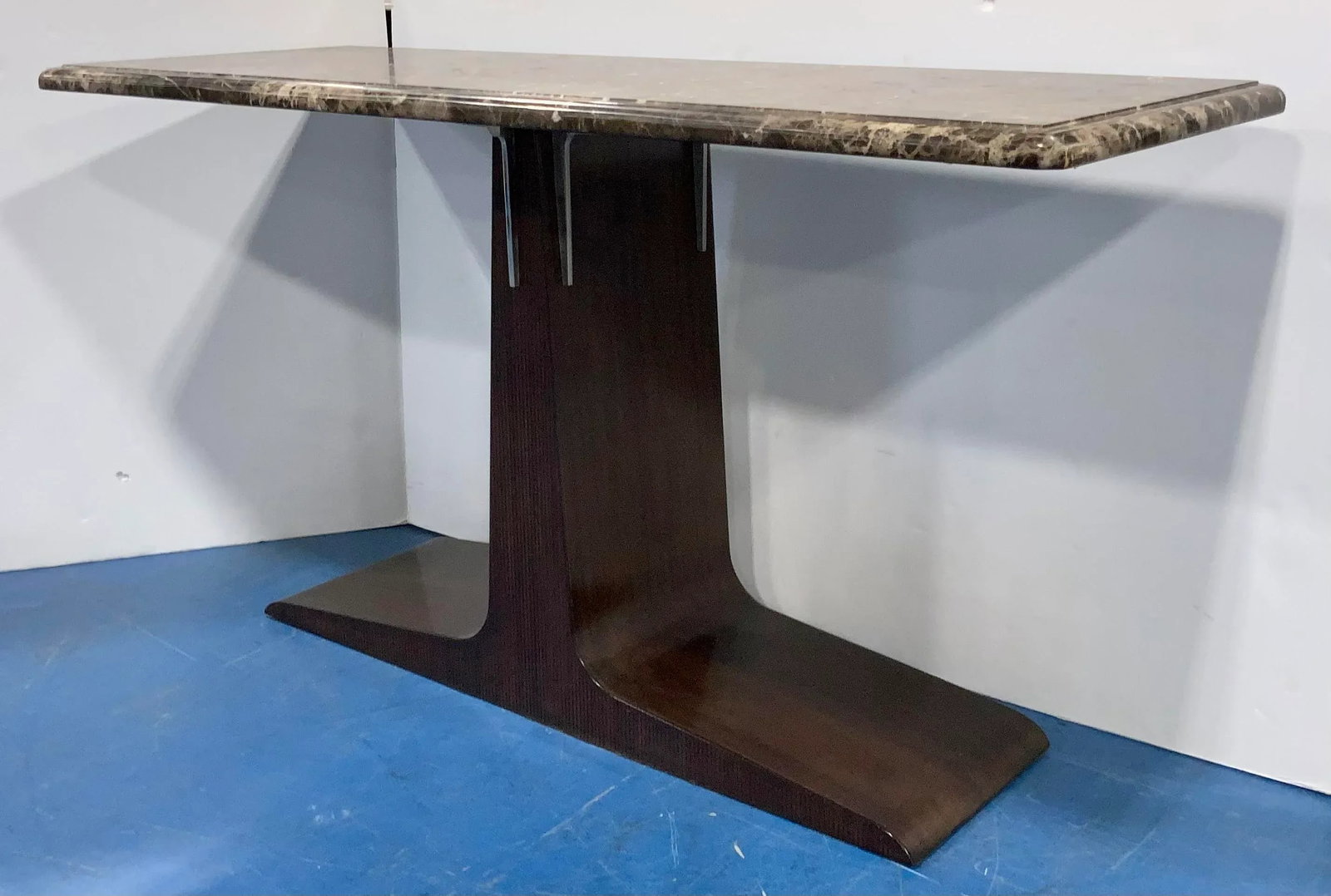 Henredon Modern Brown Stone Console Table - 8