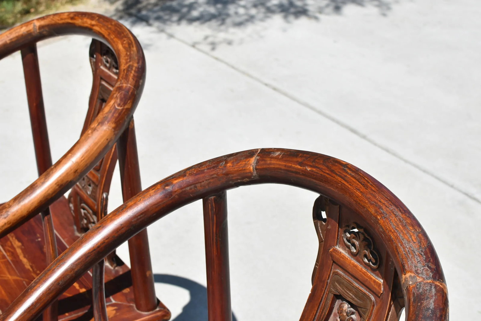 Antique Carved Lady's Chairs - A Pair - 10