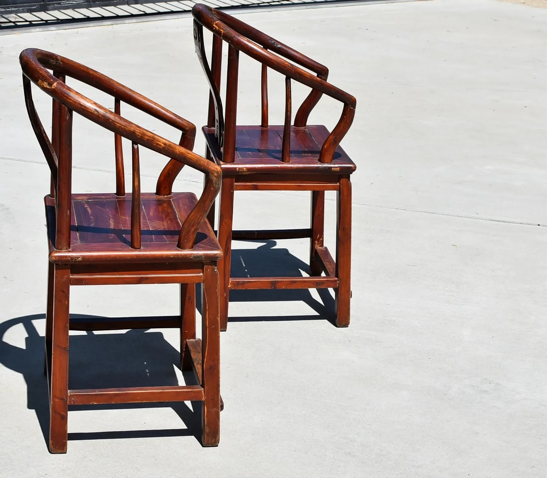 Antique Carved Lady's Chairs - A Pair - 8