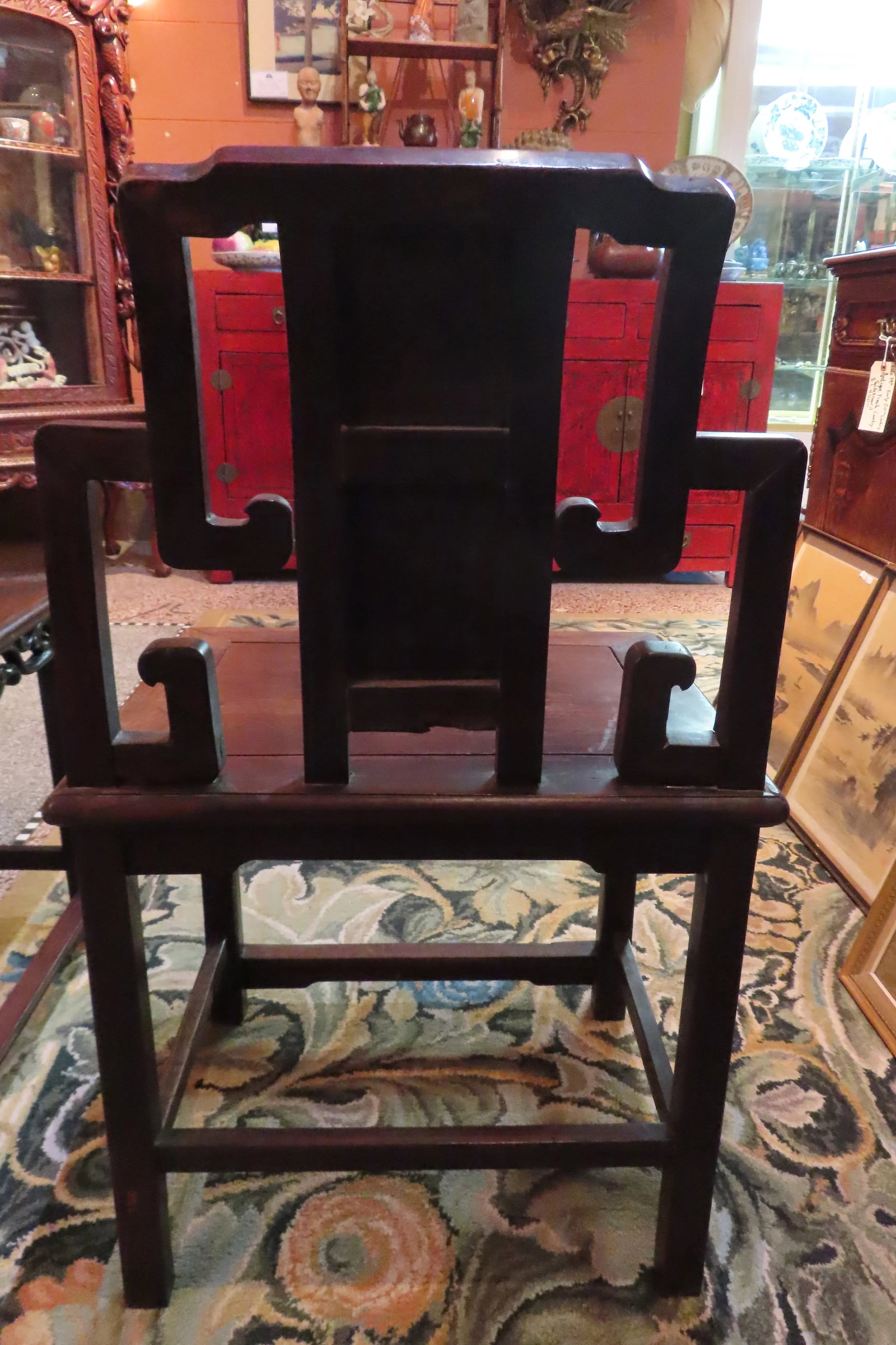 Pair of Mid-Century Rosewood Chinese Side Chairs - 10